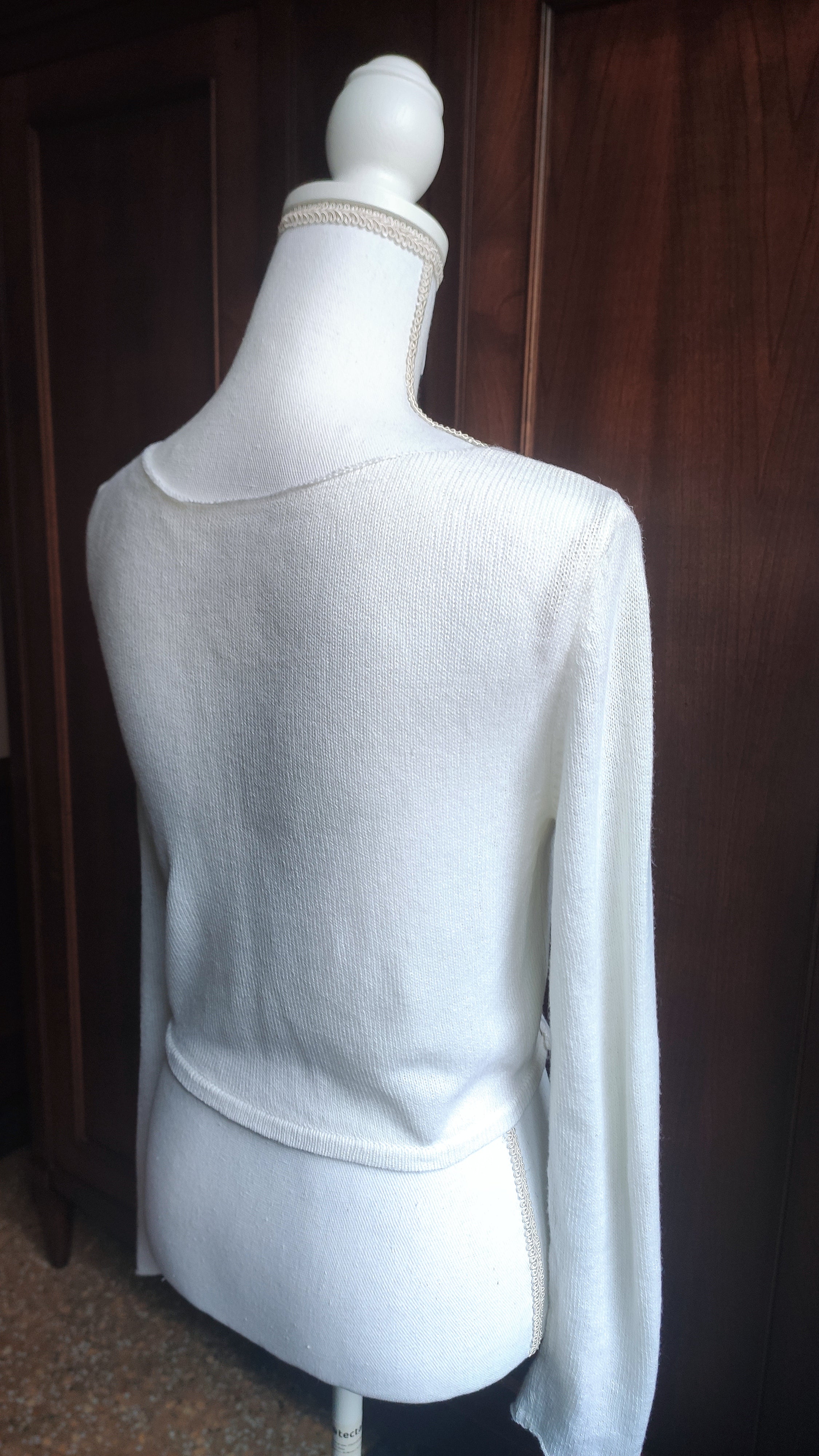 Cardigan Sposa incrocio avanti o sulla schiena in purissimo Cashmere - Mela Wedding