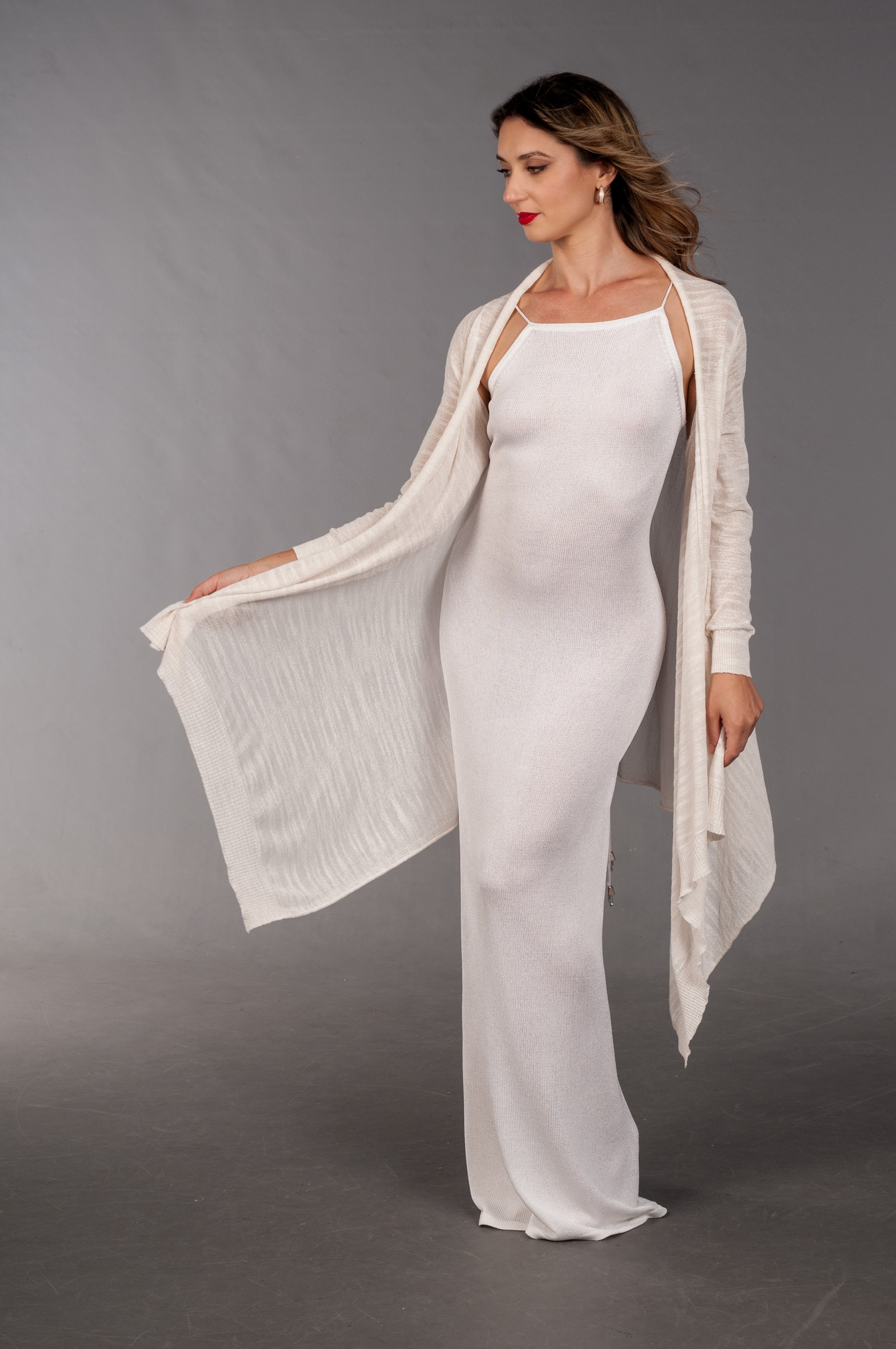 Cardigan Manuela in Viscosa Fiammata - Mela Wedding