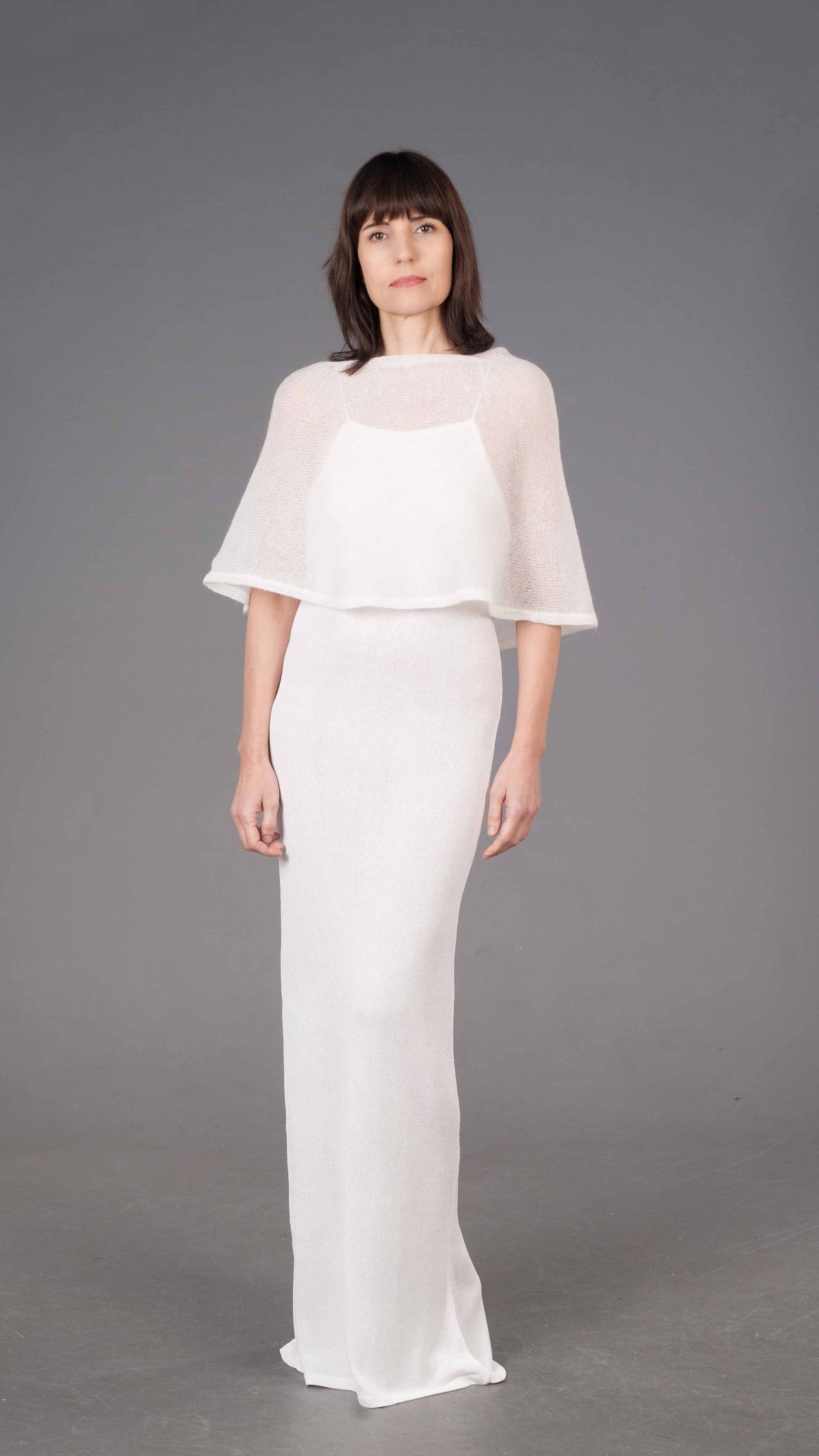 Cappa in lana Mohair e Seta per Sposa Mantella - Mela Wedding