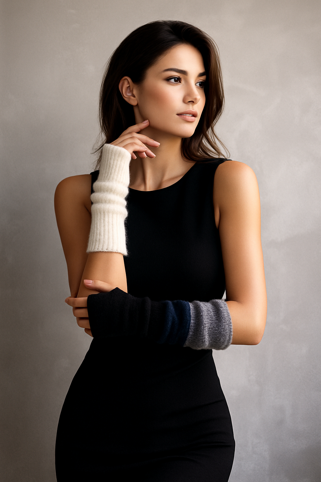 Manicotti in Puro Cashmere su Misura – Eleganza Calda da Indossare