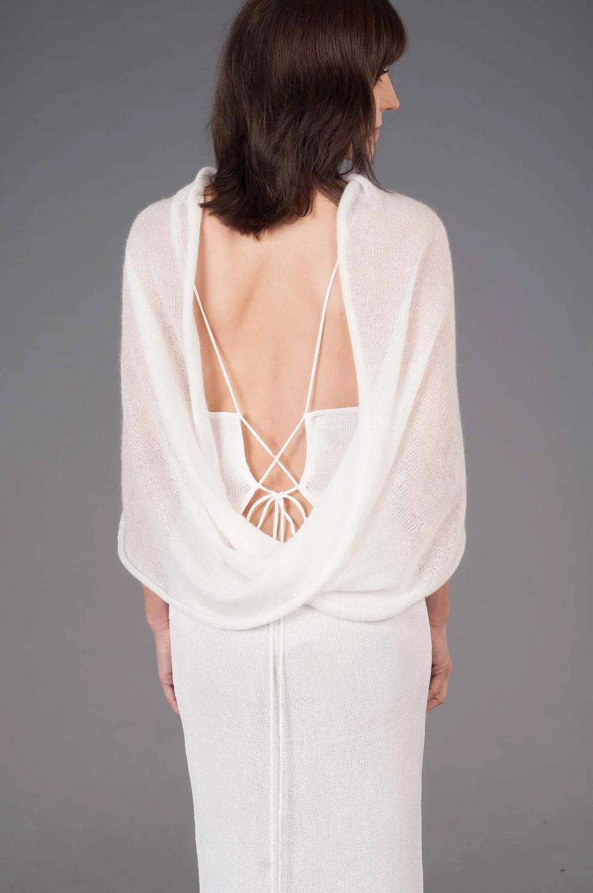 Coprispalle Mohair Sposa in super kid mohair - Mela Wedding