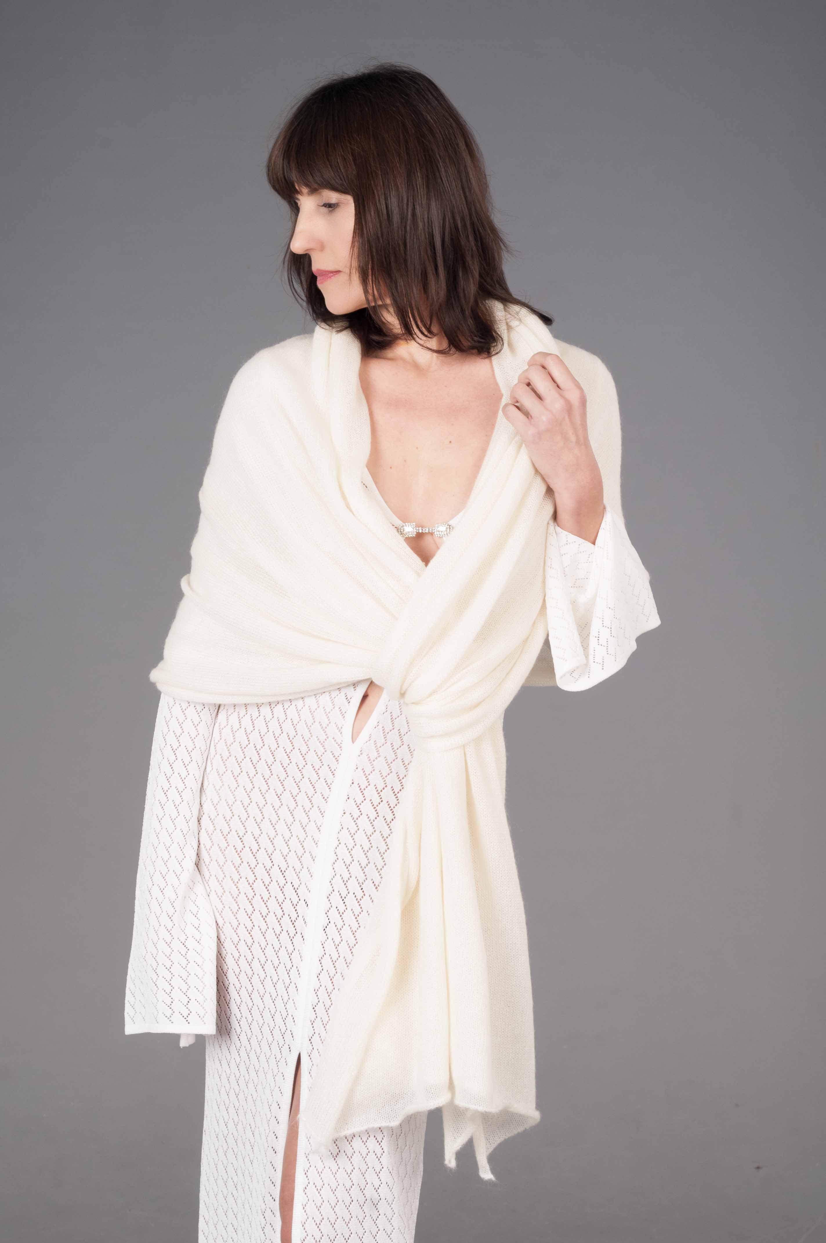 Stola Mohair Nuvola Bianca - Mela Wedding