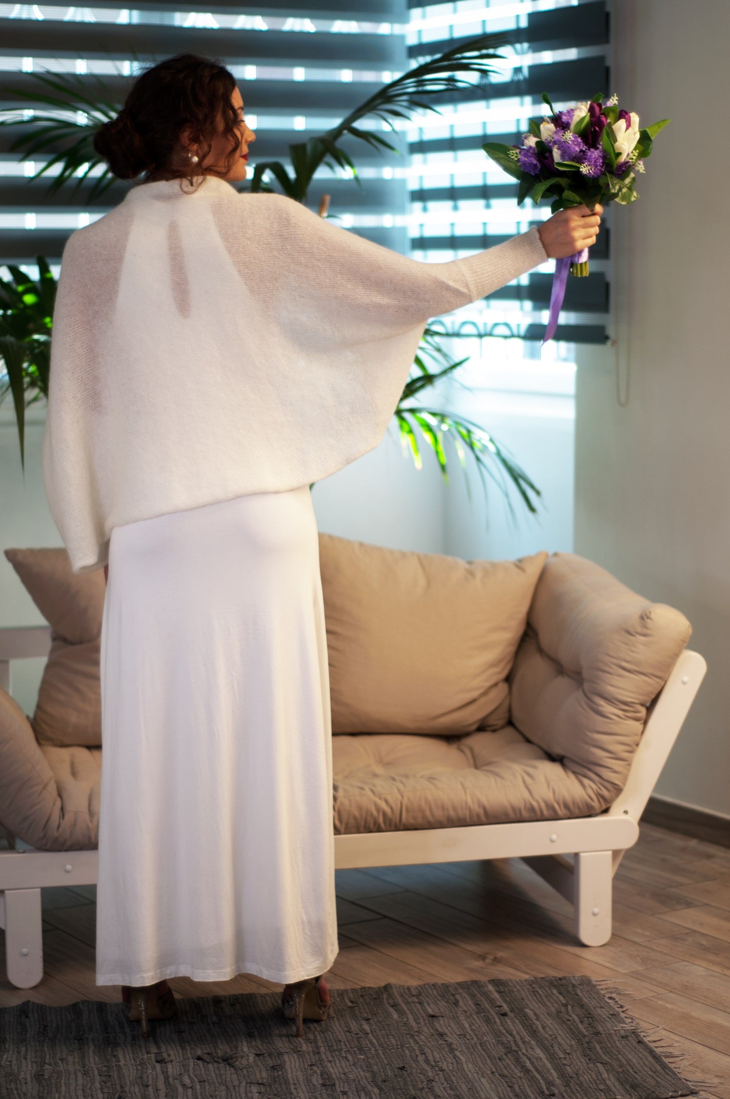 Cardigan Sposa Mohair e Seta - Mela Wedding