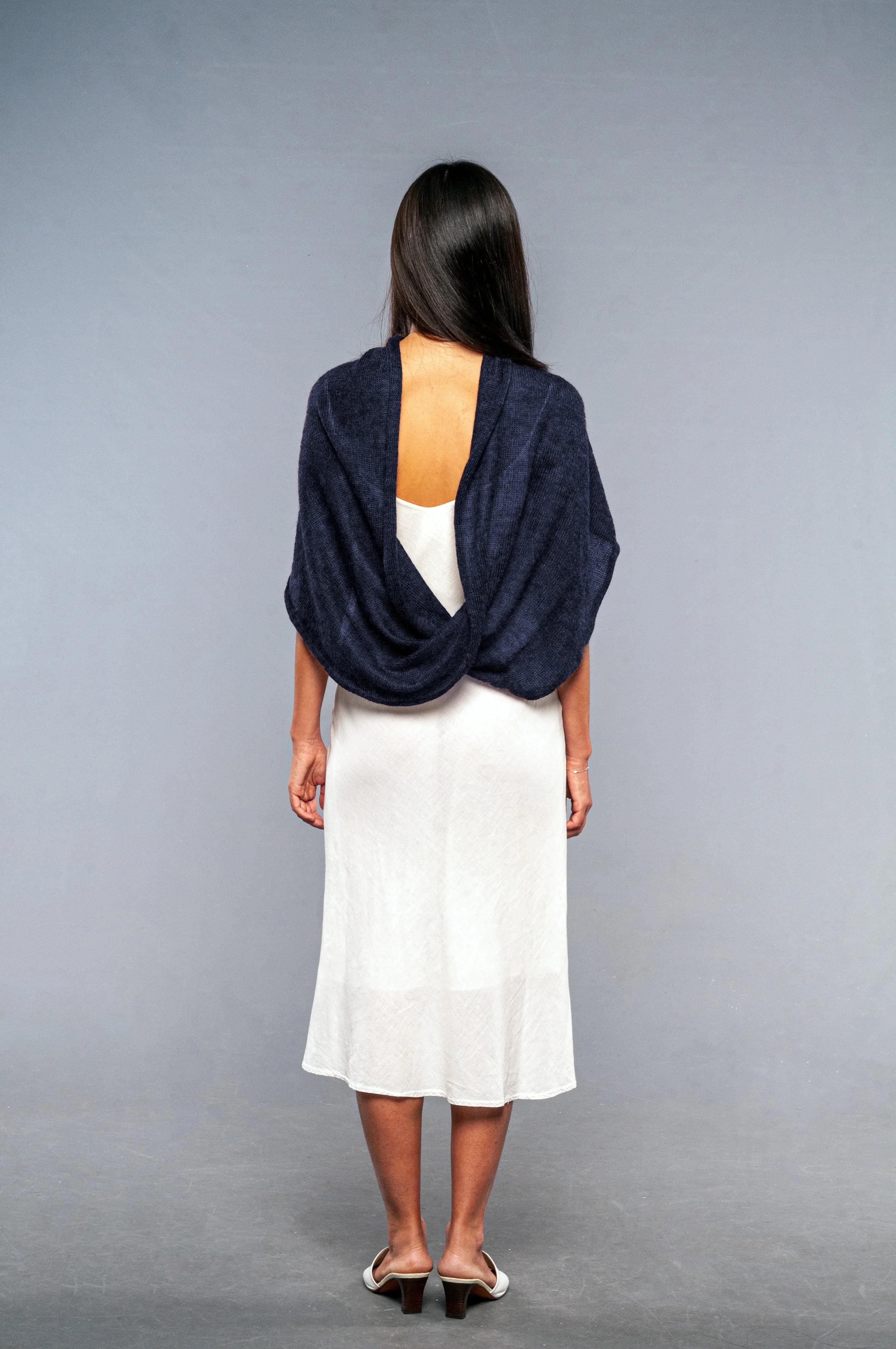 Coprispalle Mohair Colore Blue - Mela Wedding