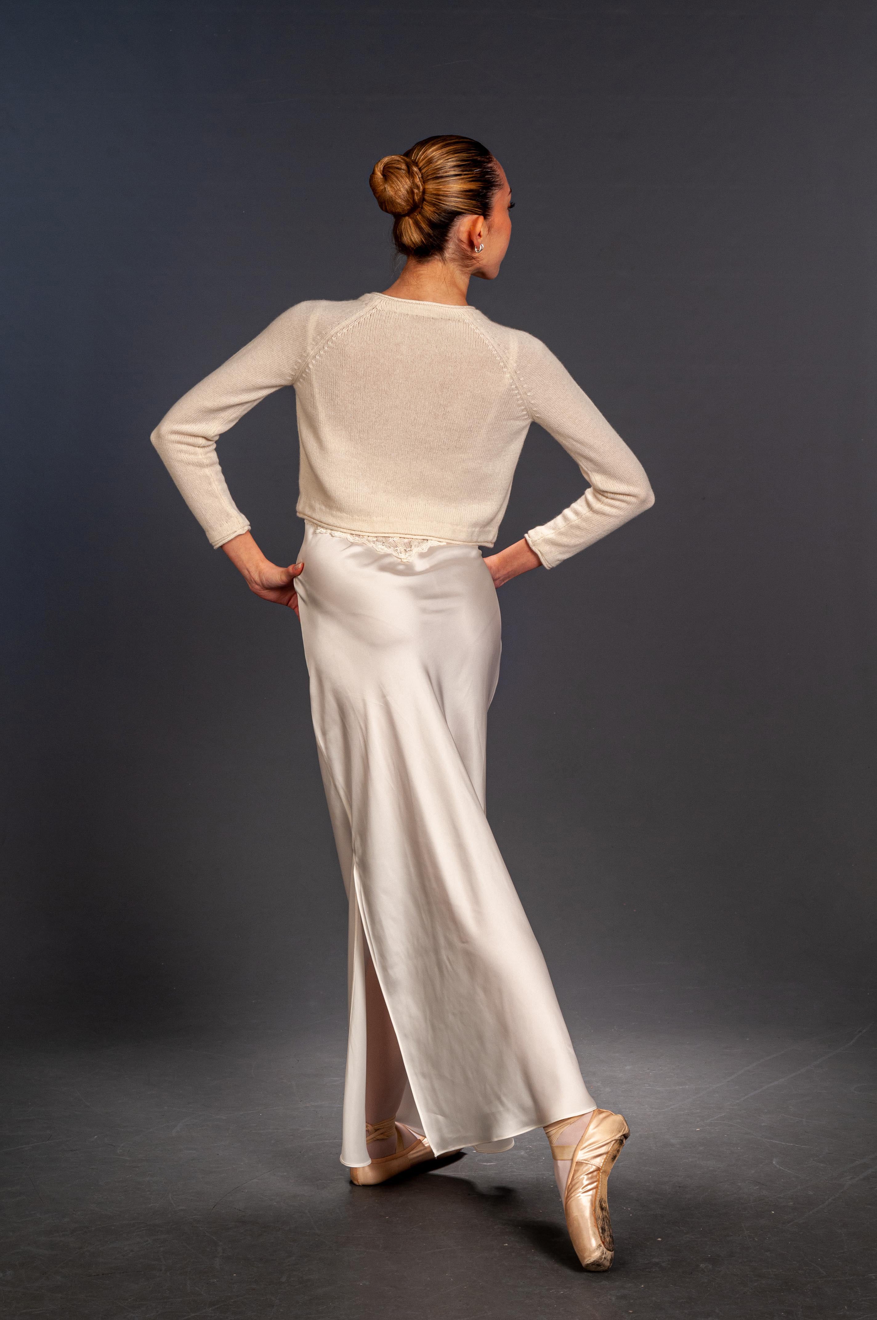 Giacchetto Cardigan corto Bolero Sposa Cashmere con gemelli in cristalli swarovski - Mela Wedding