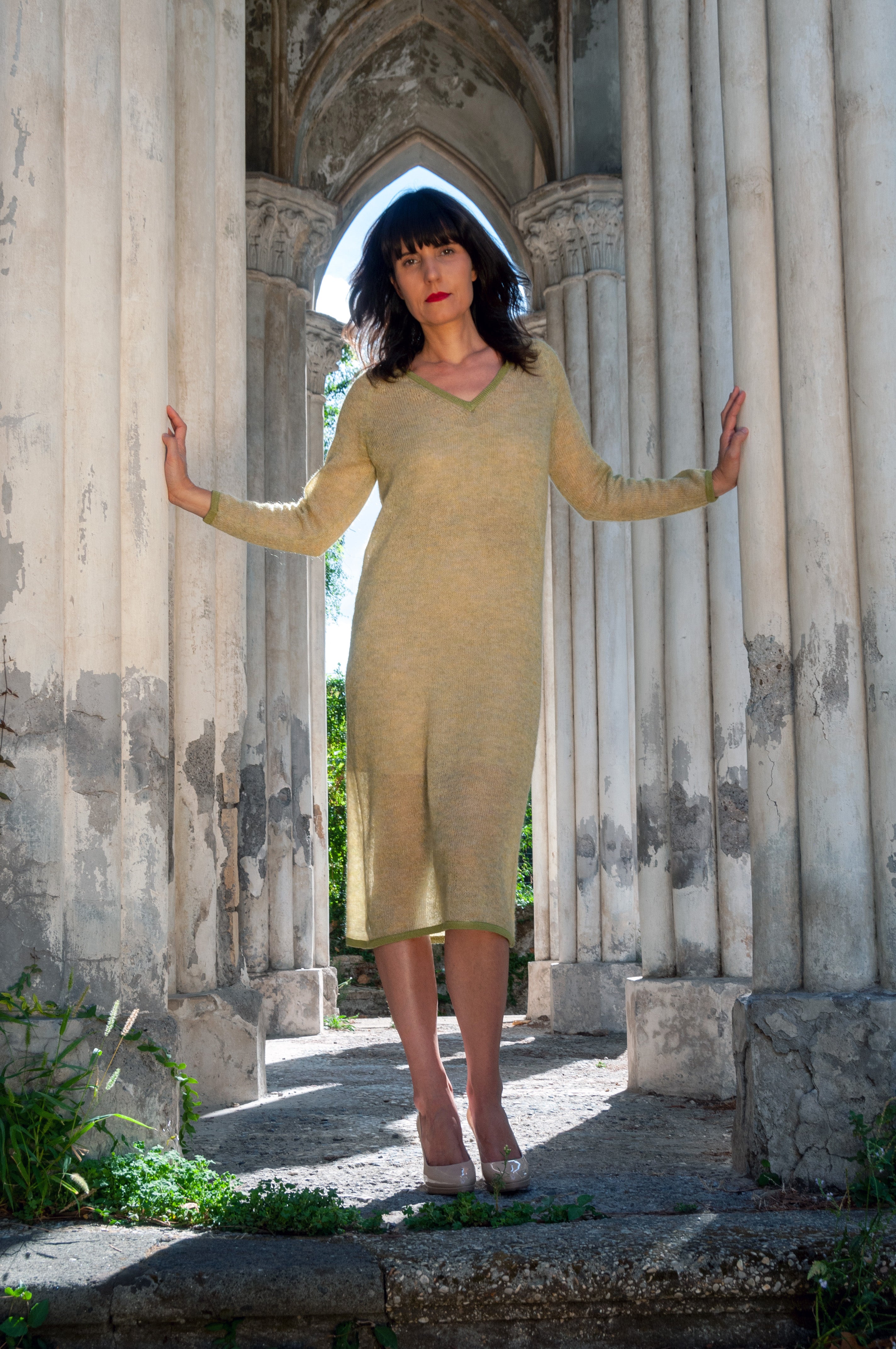 Abito in Mohair Verde realizzato su misura - Mela Wedding