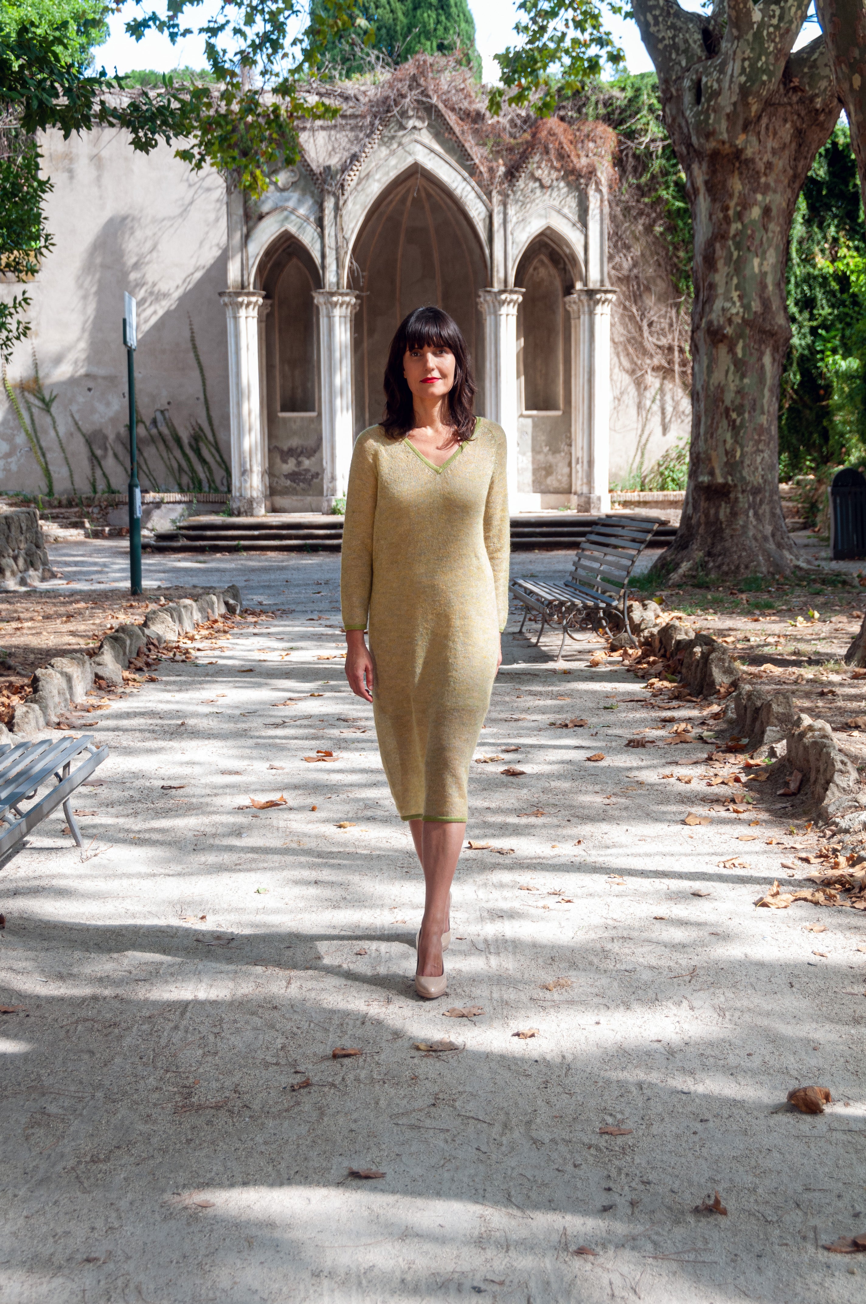 Abito in Mohair Verde realizzato su misura - Mela Wedding