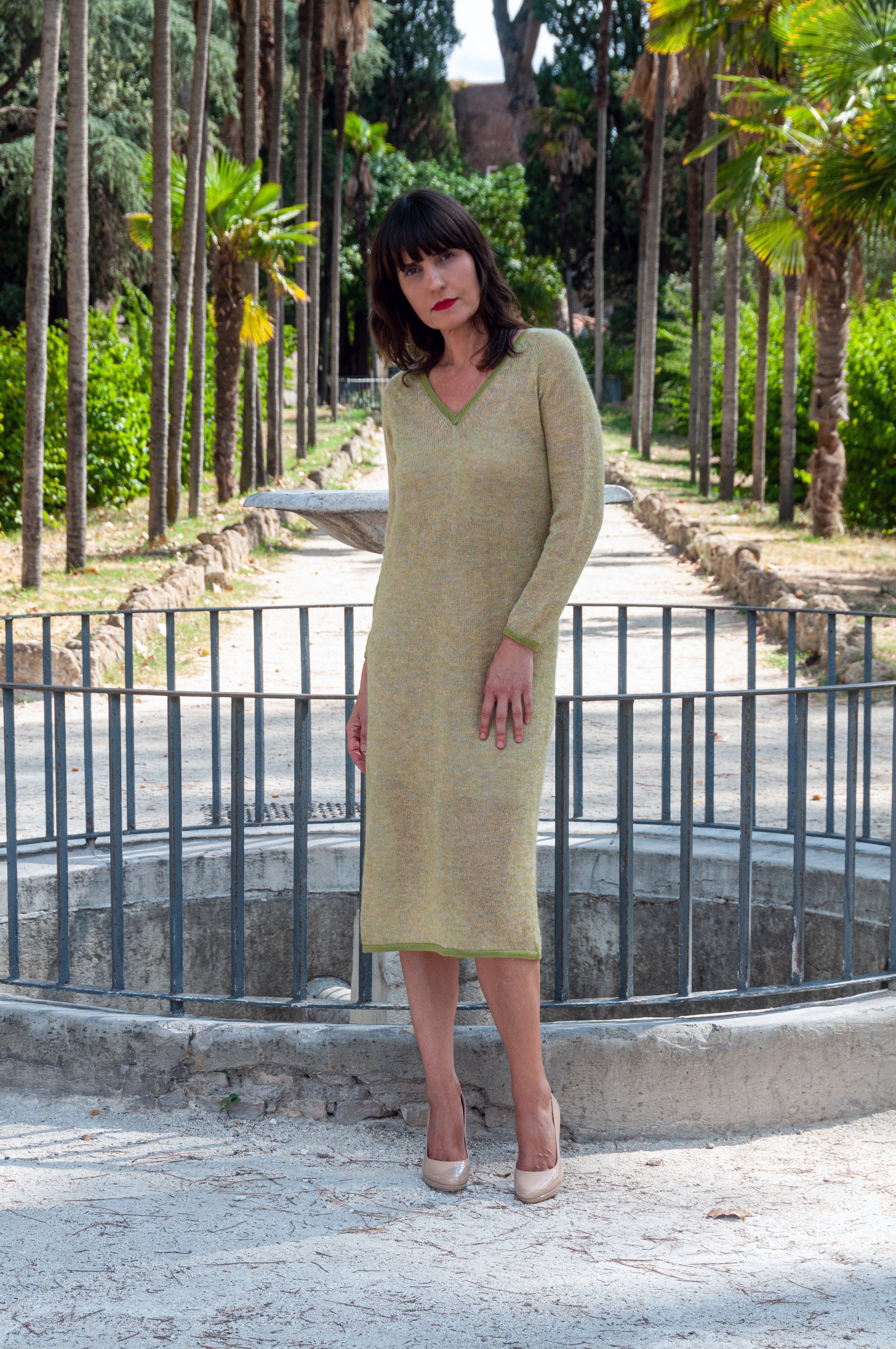 Abito in Mohair Verde realizzato su misura - Mela Wedding