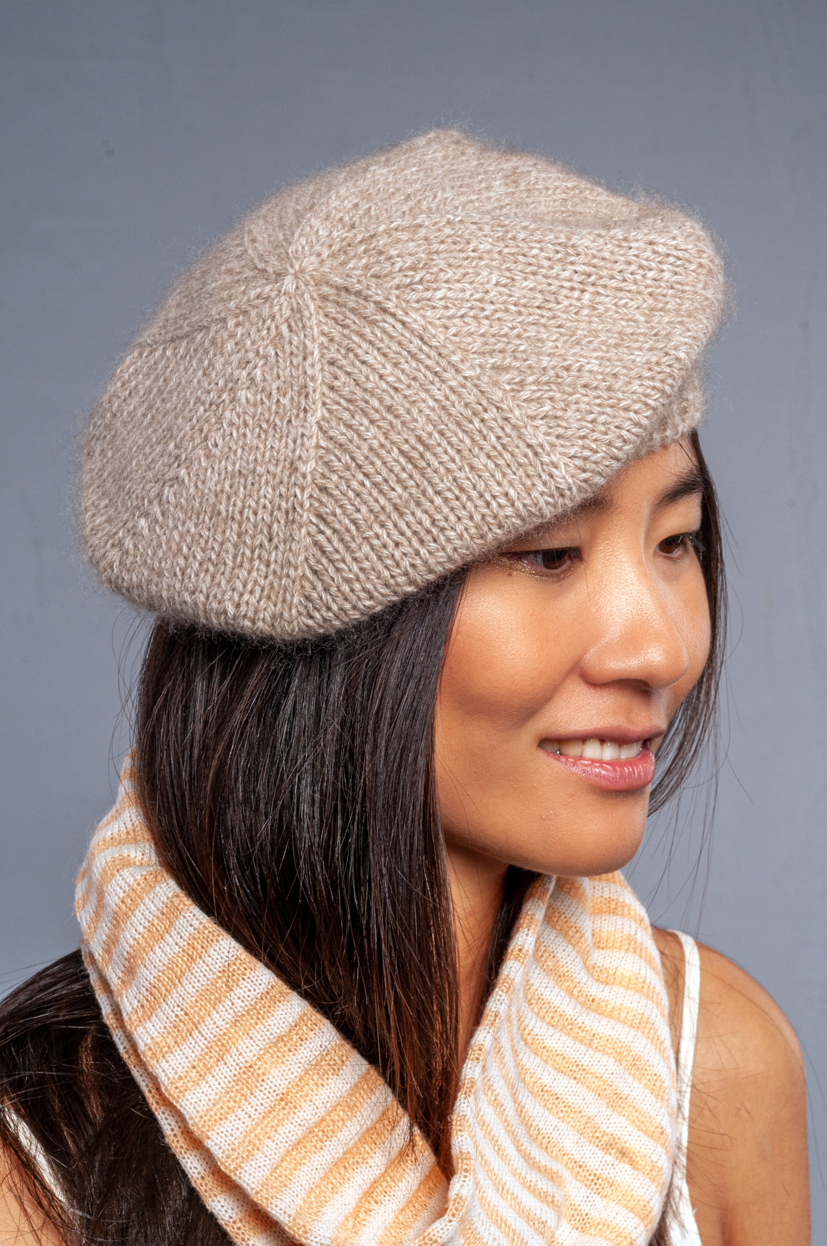 Basco in Puro Cashmere Cappello realizzato a mano - Mela Wedding