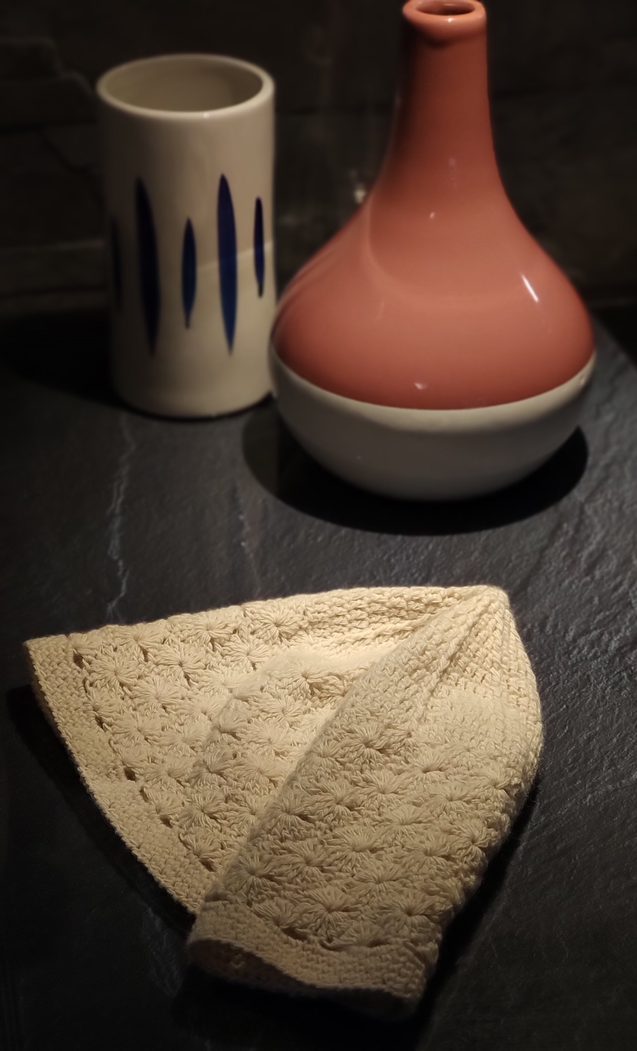 Cupoletta Sposa in Puro Cashmere Uncinetto Cappello - Mela Wedding