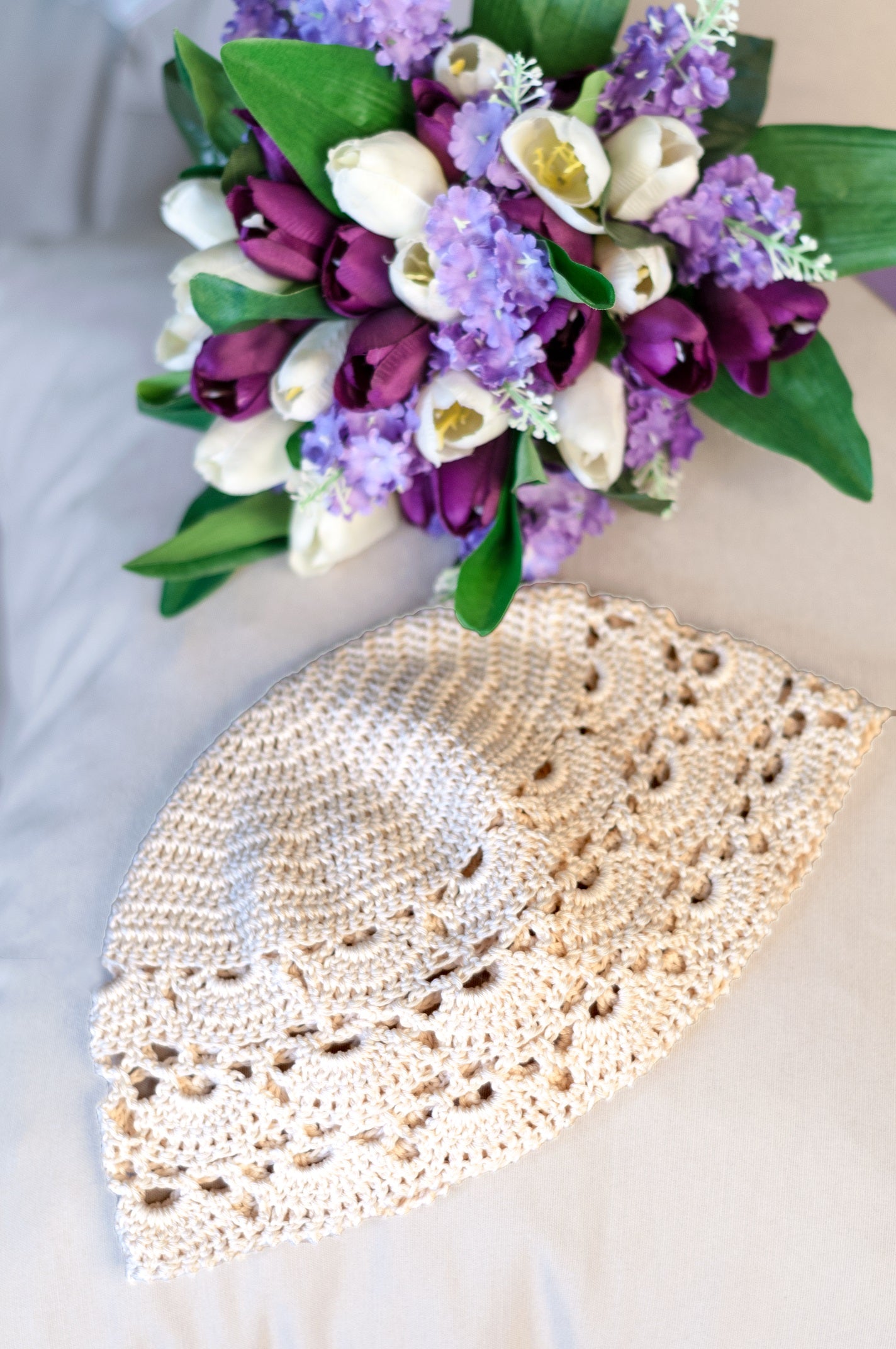 Cupoletta Sposa in Seta Uncinetto Cappello - Mela Wedding