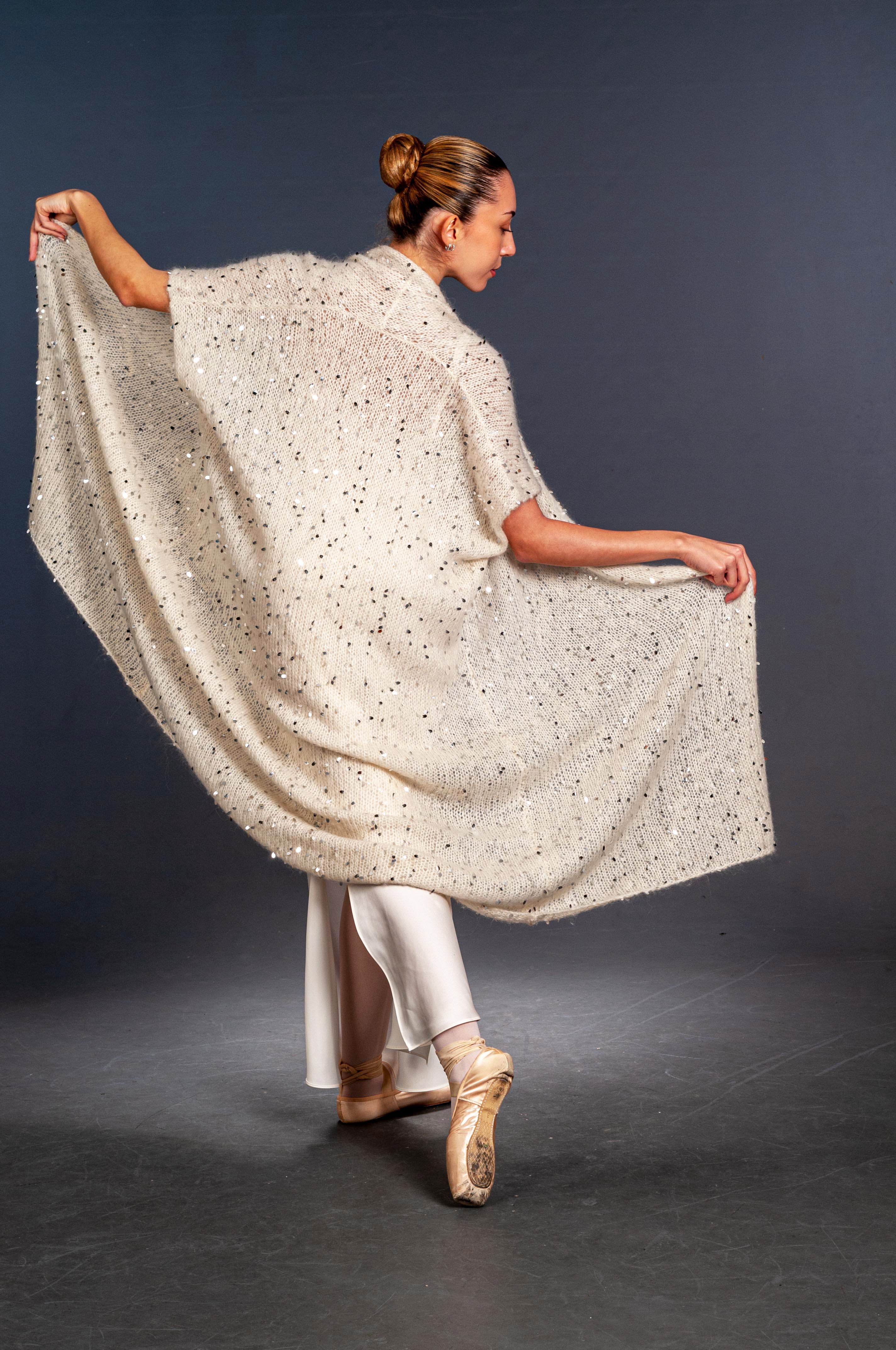 Cappotto Mohair e seta e paillettes - Mela Wedding