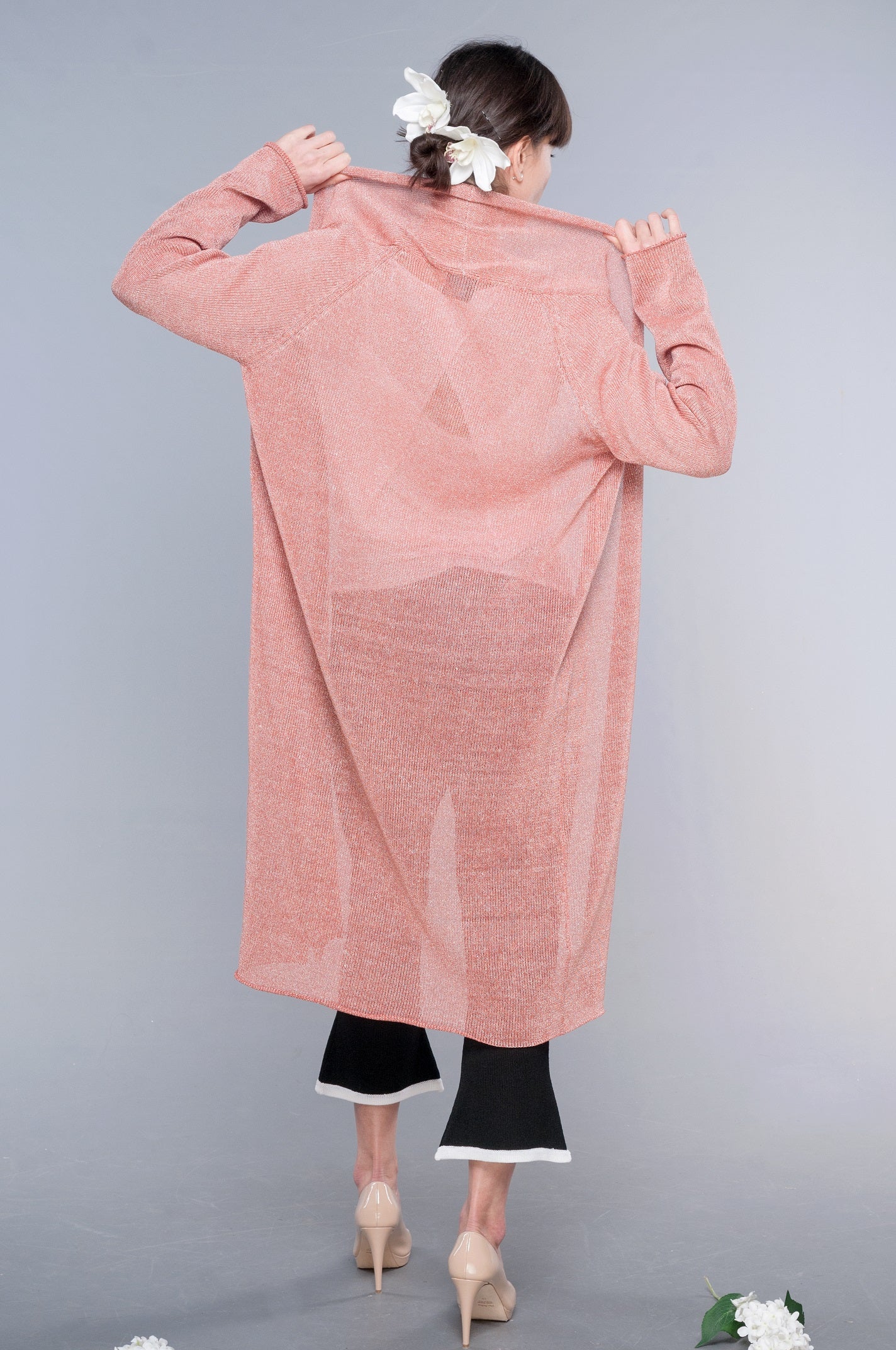 Spolverino Cardigan Lungo in Lino - Mela Wedding