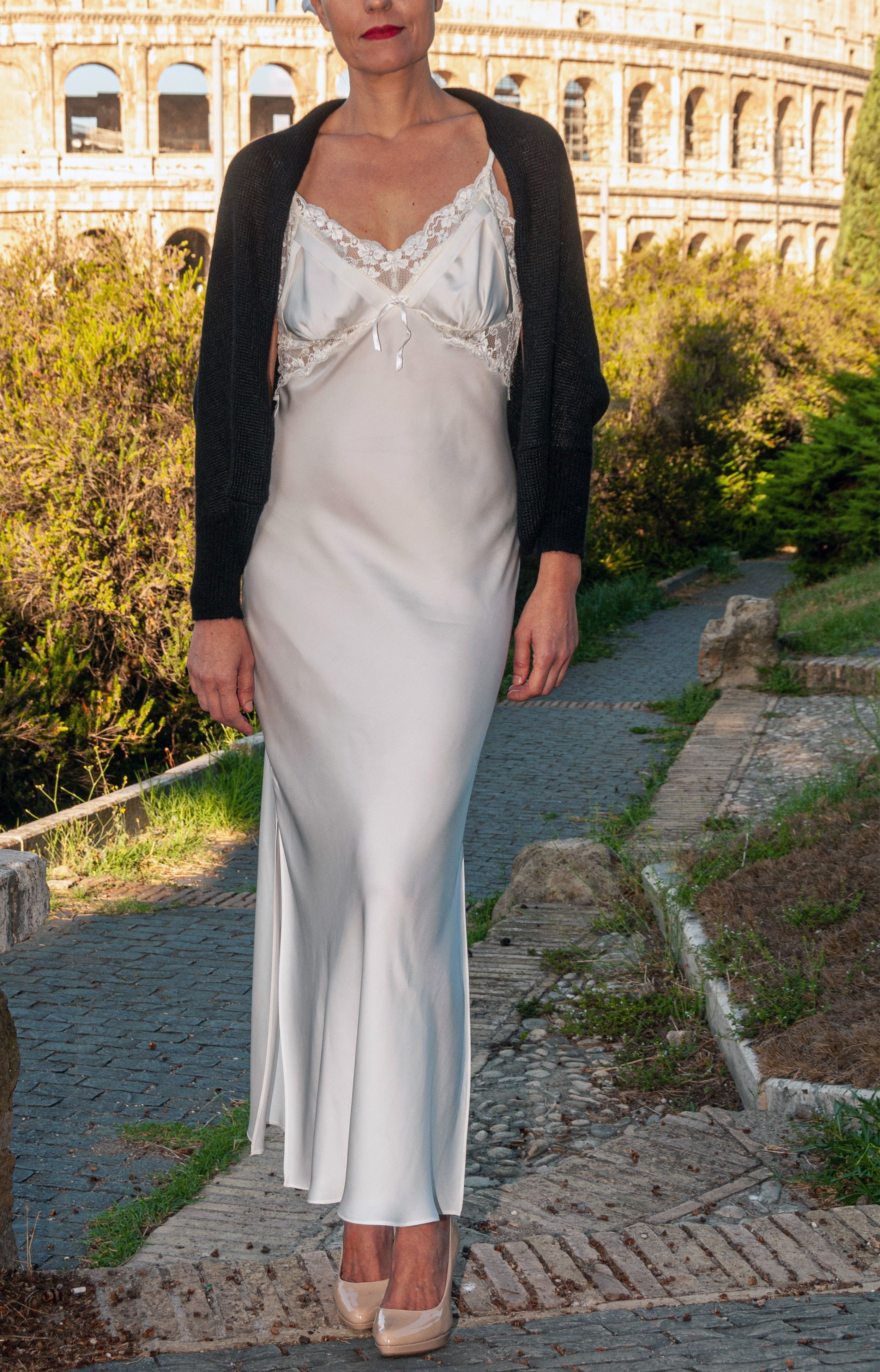 Cardigan Mohair e Seta Nero su misura - Mela Wedding