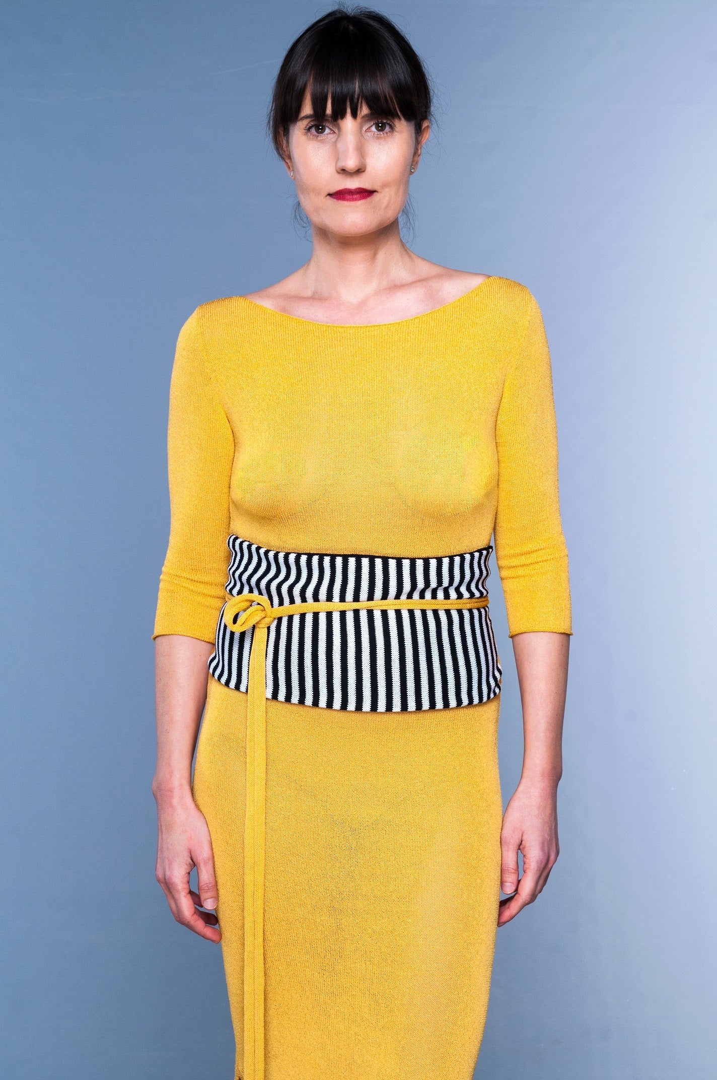 Cintura a maglia a righe double face - Mela Wedding
