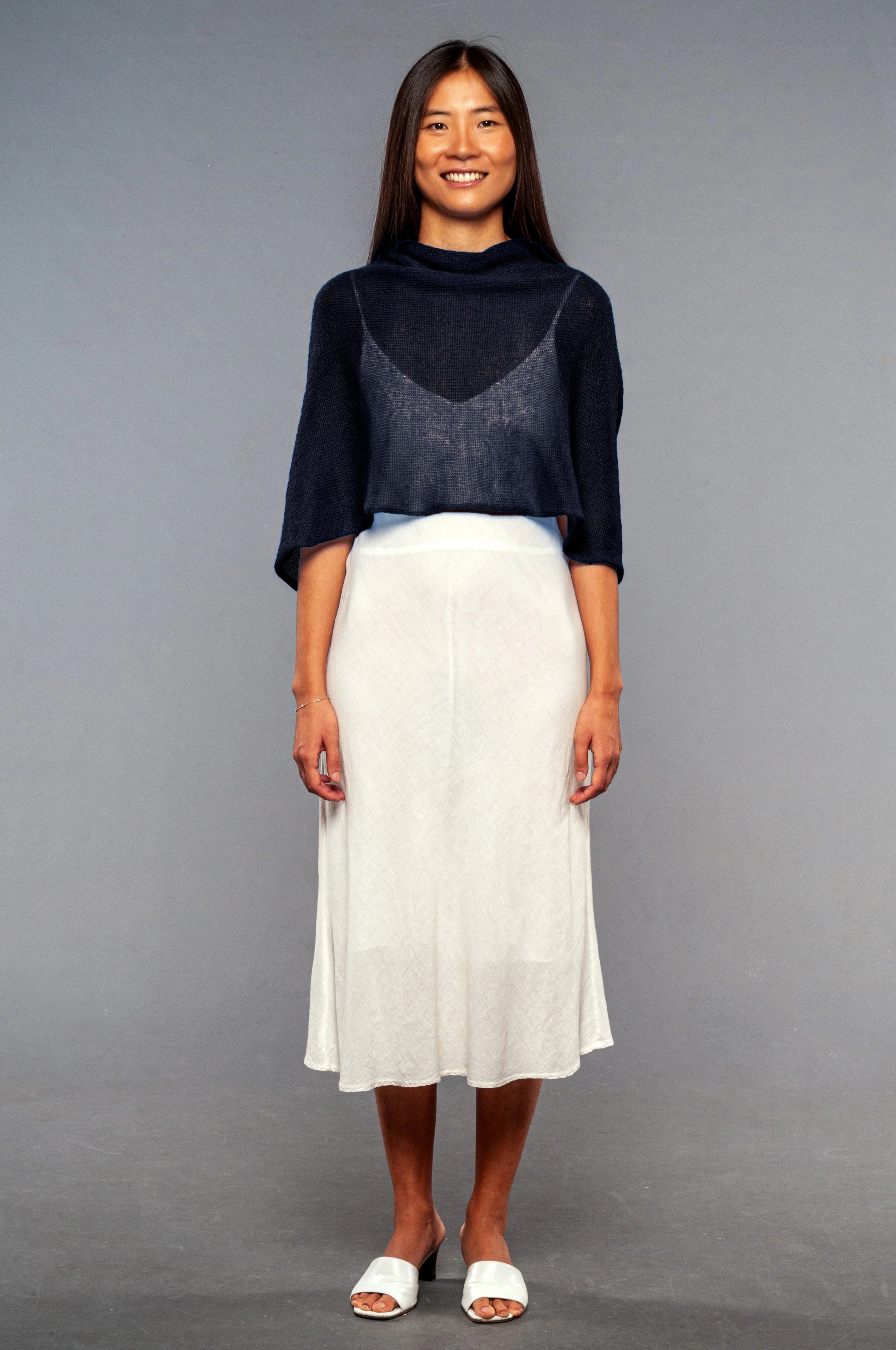 Coprispalle Mohair Colore Blue - Mela Wedding