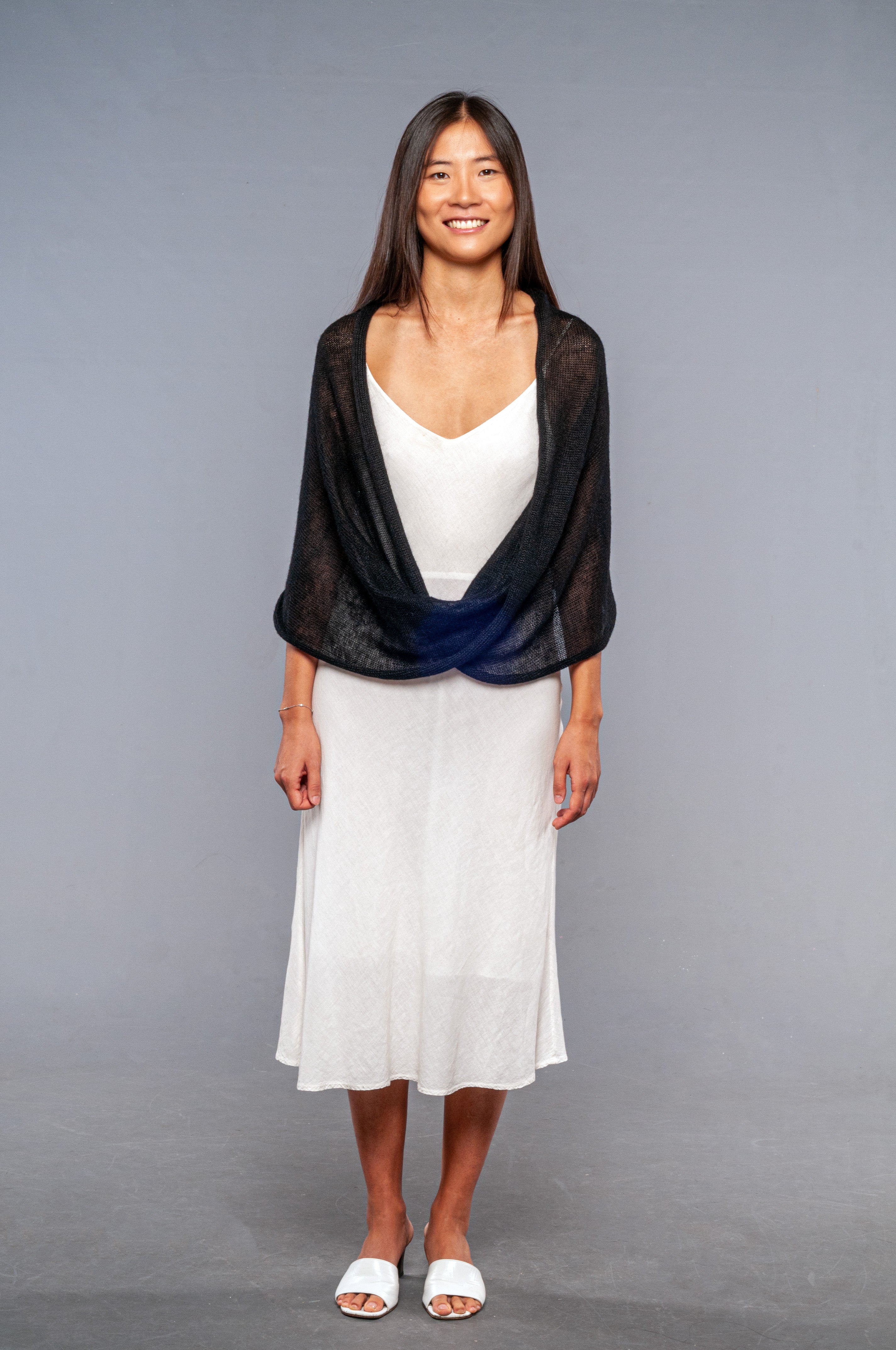 Coprispalle Mohair Colore Nero - Mela Wedding