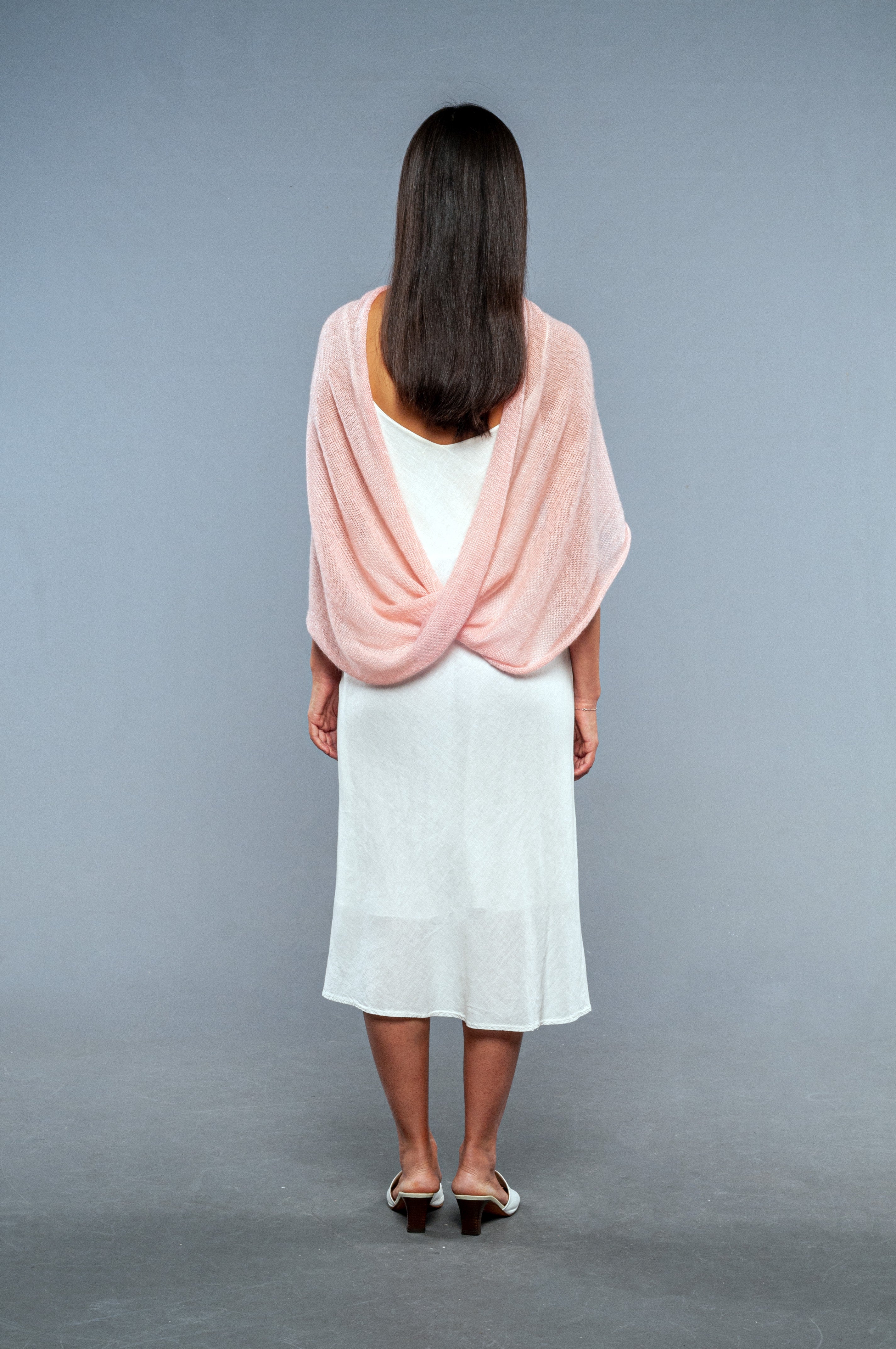 Coprispalle Mohair Colore Rosa - Mela Wedding