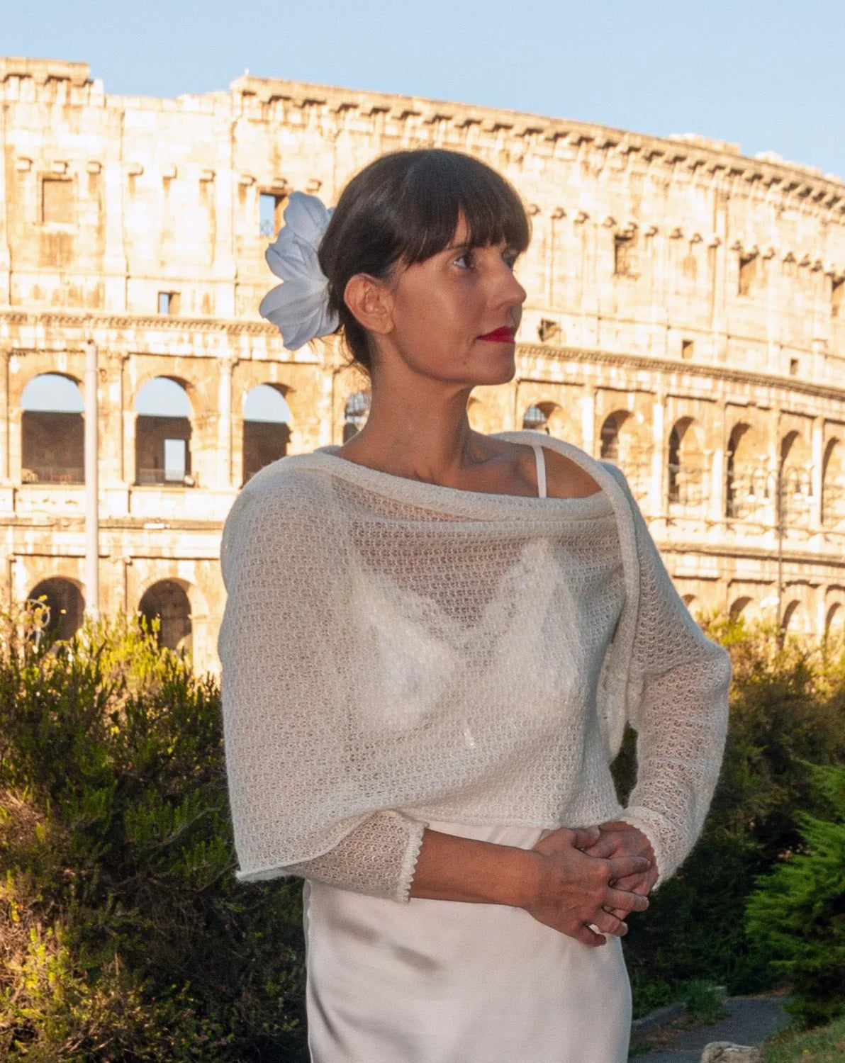 Coprispalle Luxory Mohair Sposa - Mela Wedding