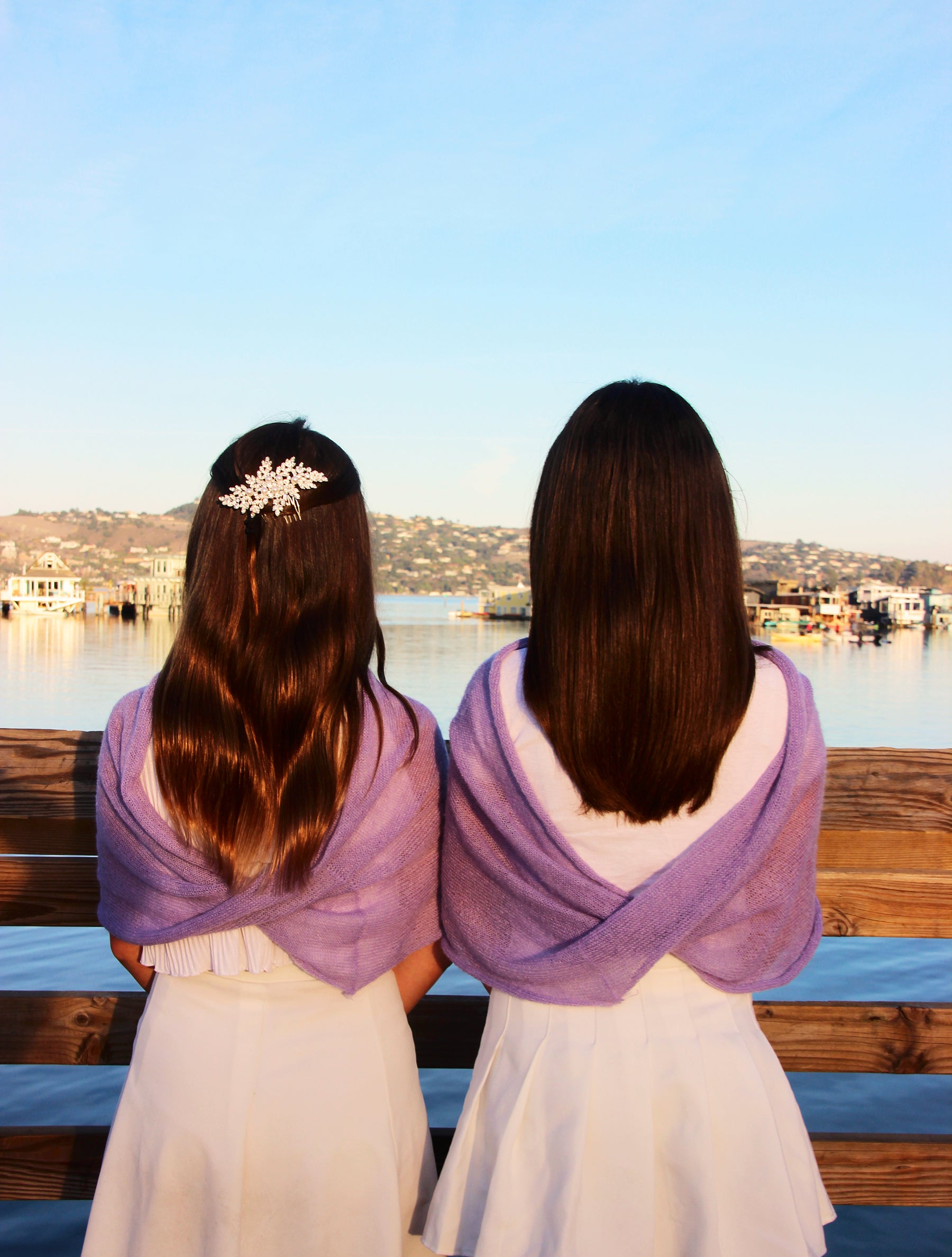 Coprispalle Girl Mohair Colored Lilla - Mela Wedding