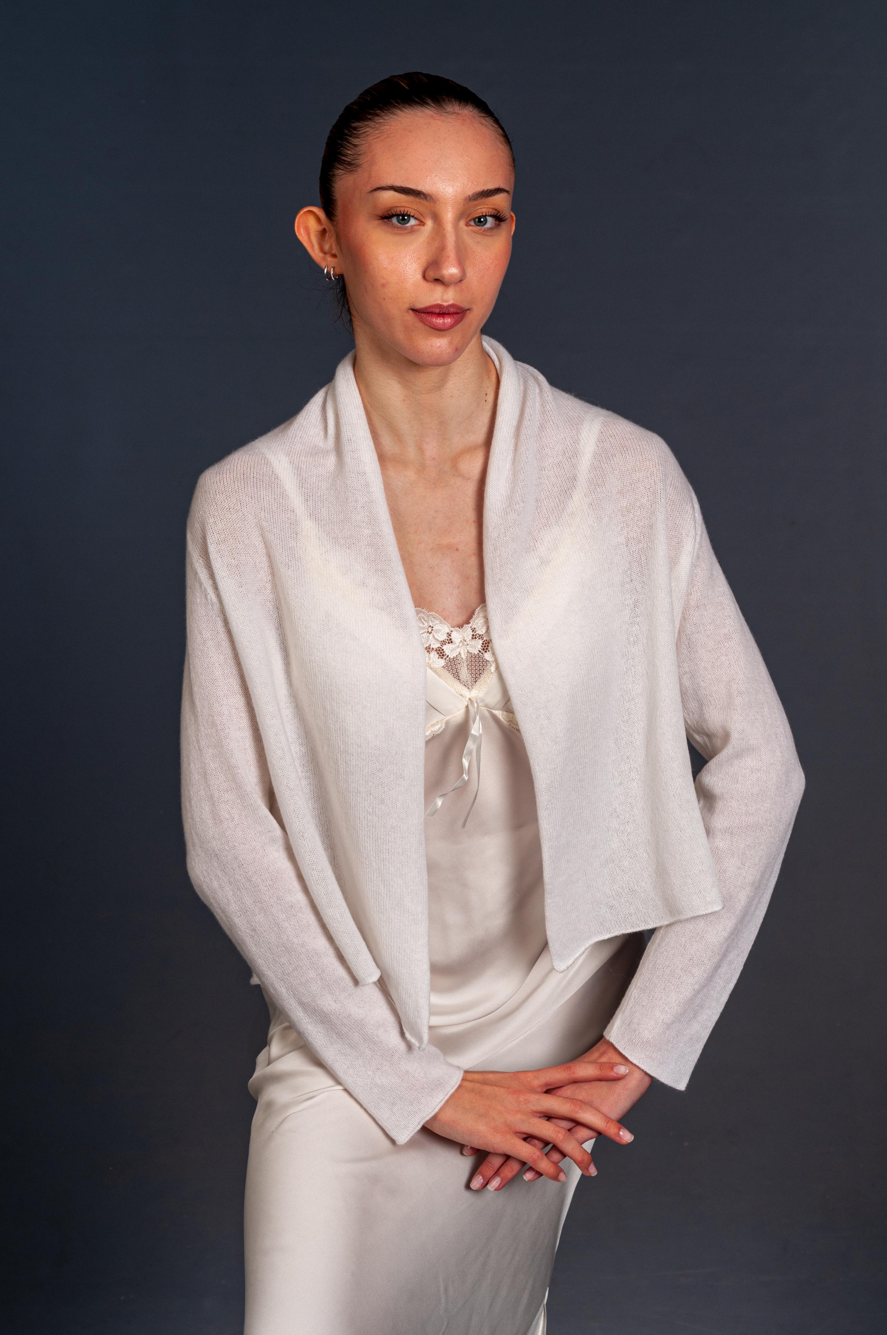 Giacchetto Cardigan corto Bolero Sposa Cashmere - Mela Wedding