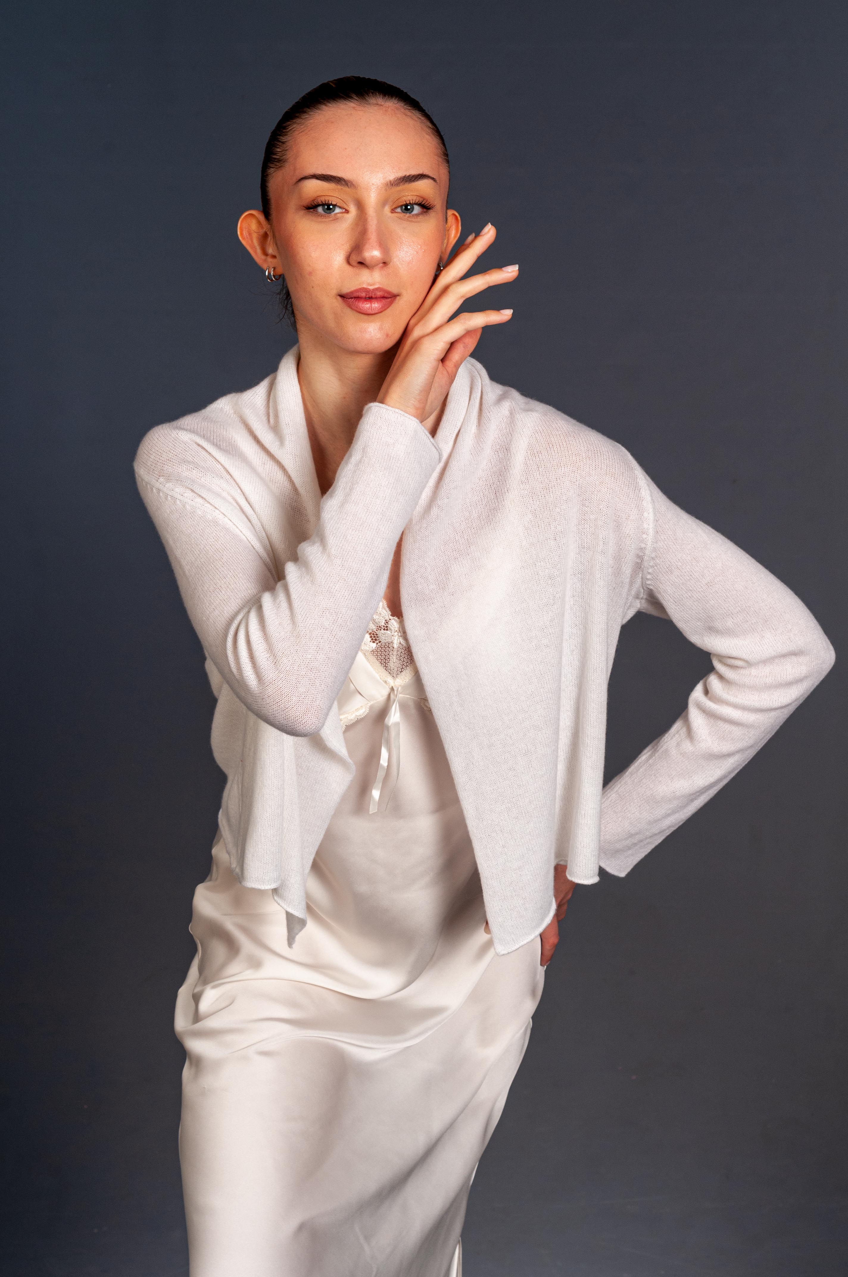 Giacchetto Cardigan corto Bolero Sposa Cashmere - Mela Wedding
