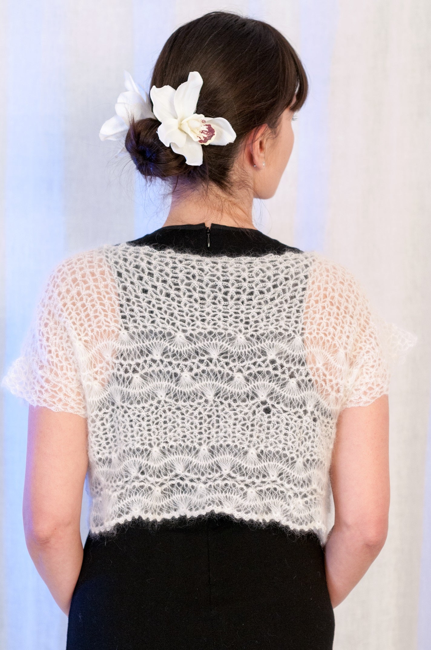Giacchetto corto Sposa in Mohair e Seta - Mela Wedding
