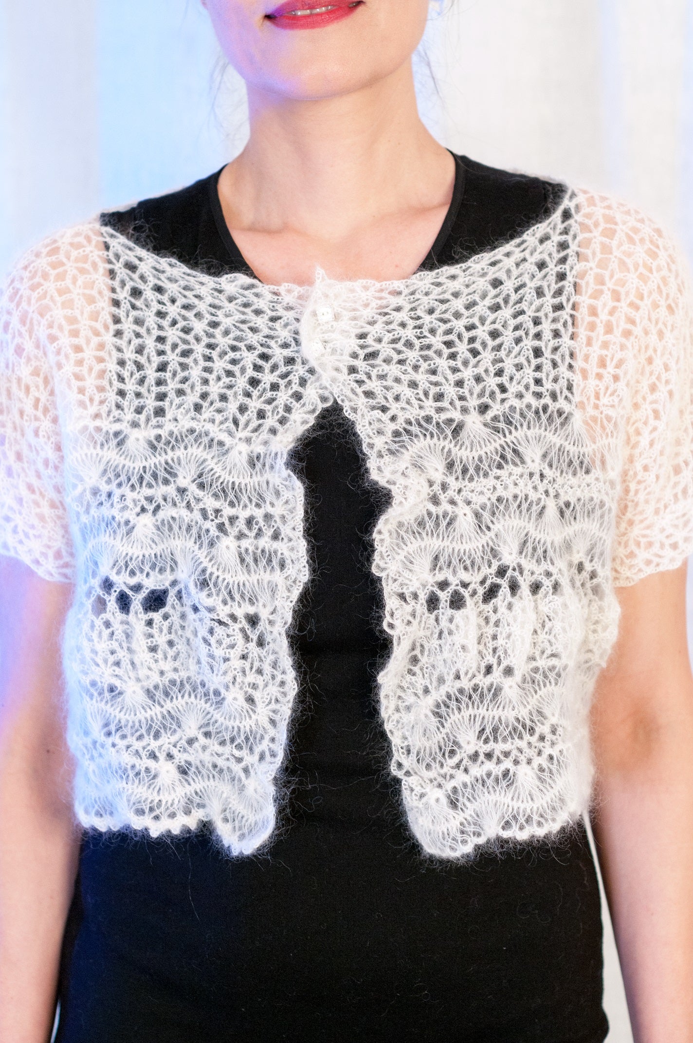 Giacchetto corto Sposa in Mohair e Seta - Mela Wedding