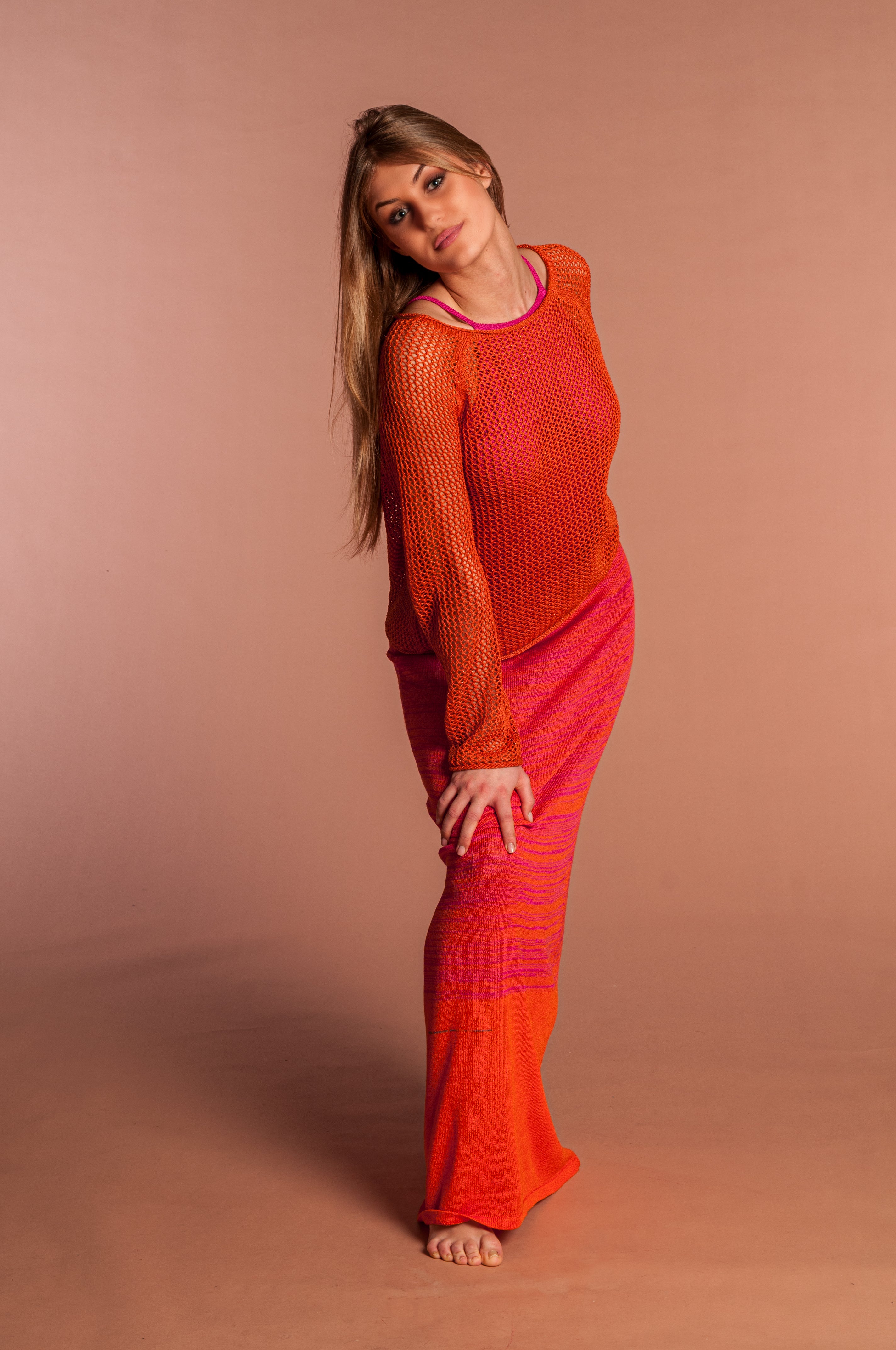 Maglia Rete Arancione - Mela Wedding