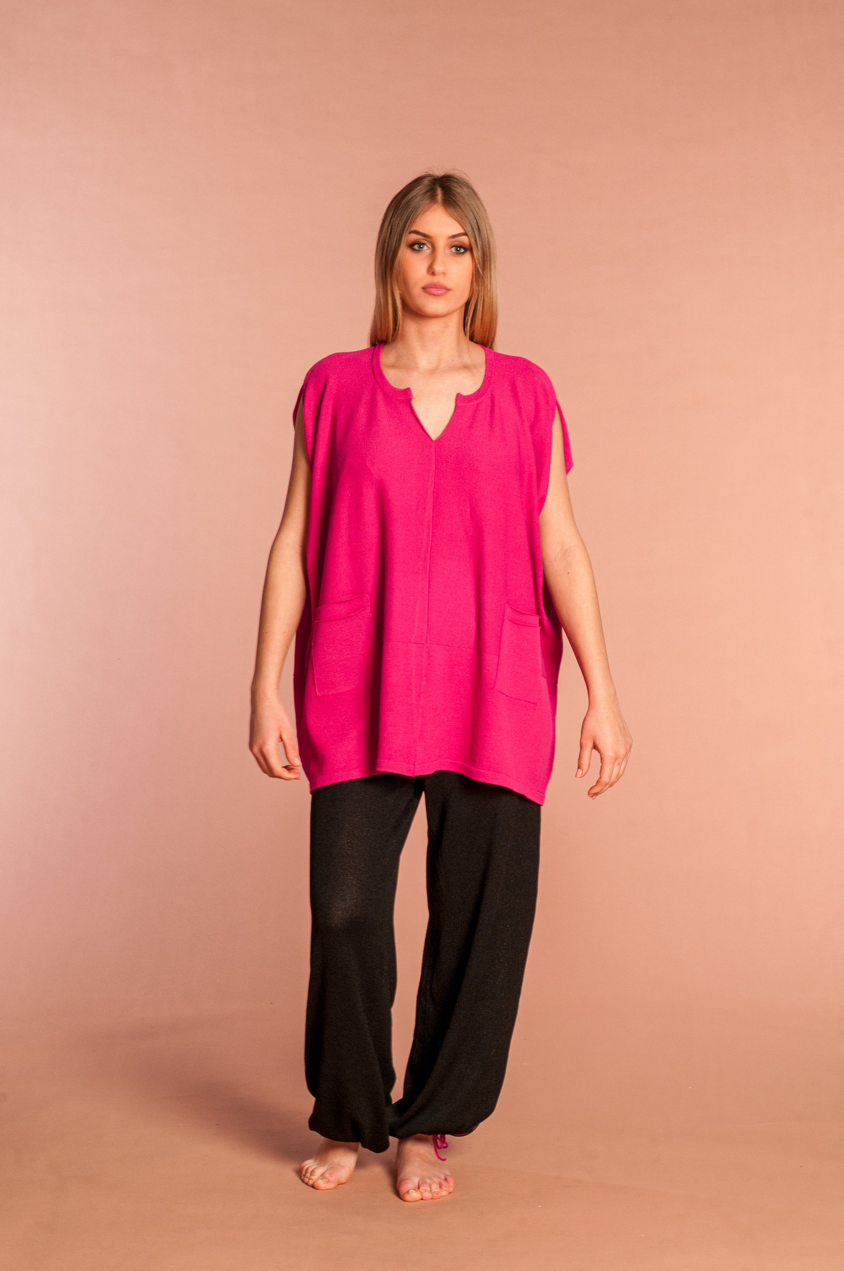 Maglia Oversize Yoga fucsia - Mela Wedding