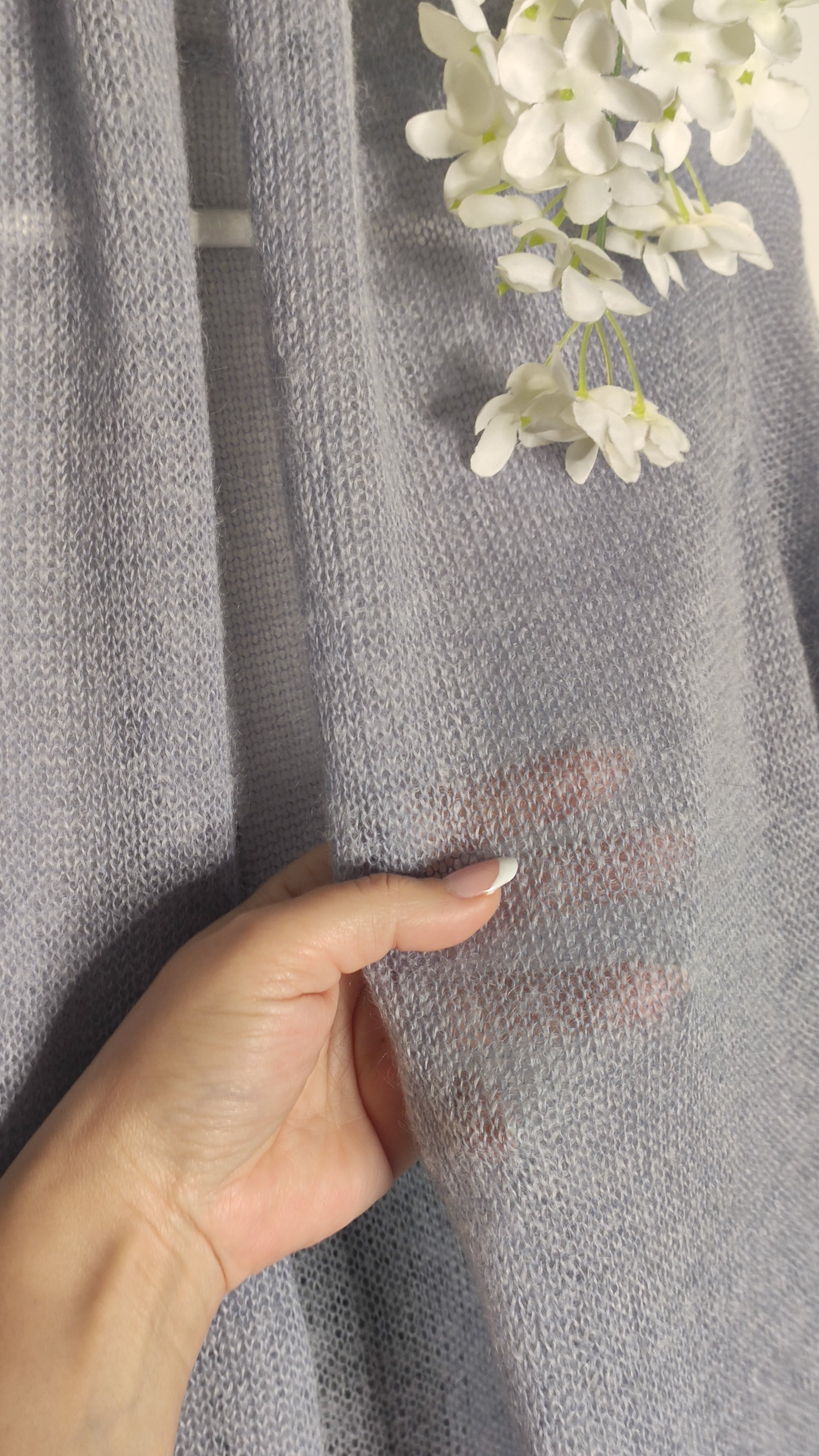 Cardigan Lungo Lana Mohair e Seta - Mela Wedding