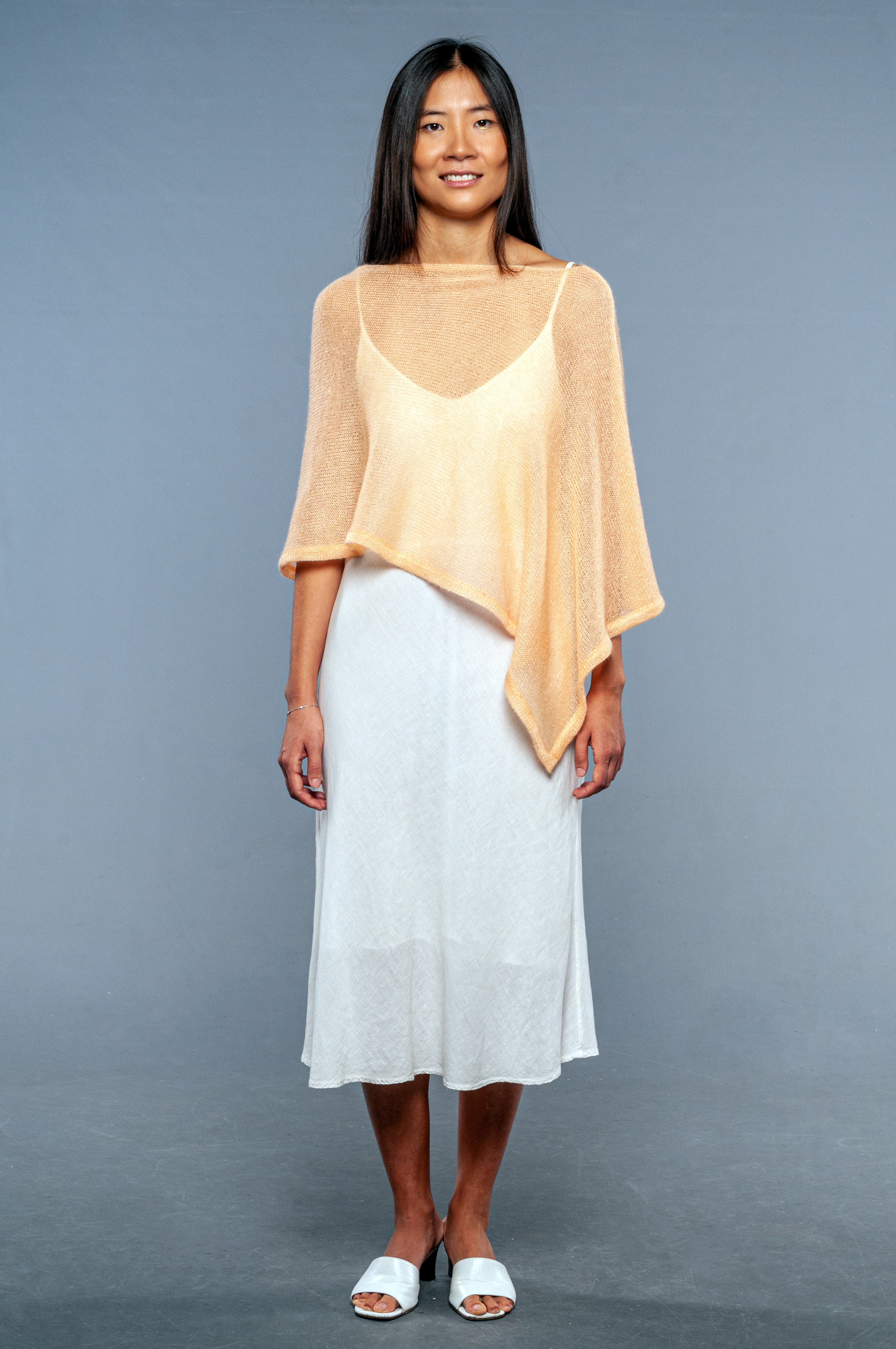 Poncho in Mohair Pesca Elegance - Mela Wedding