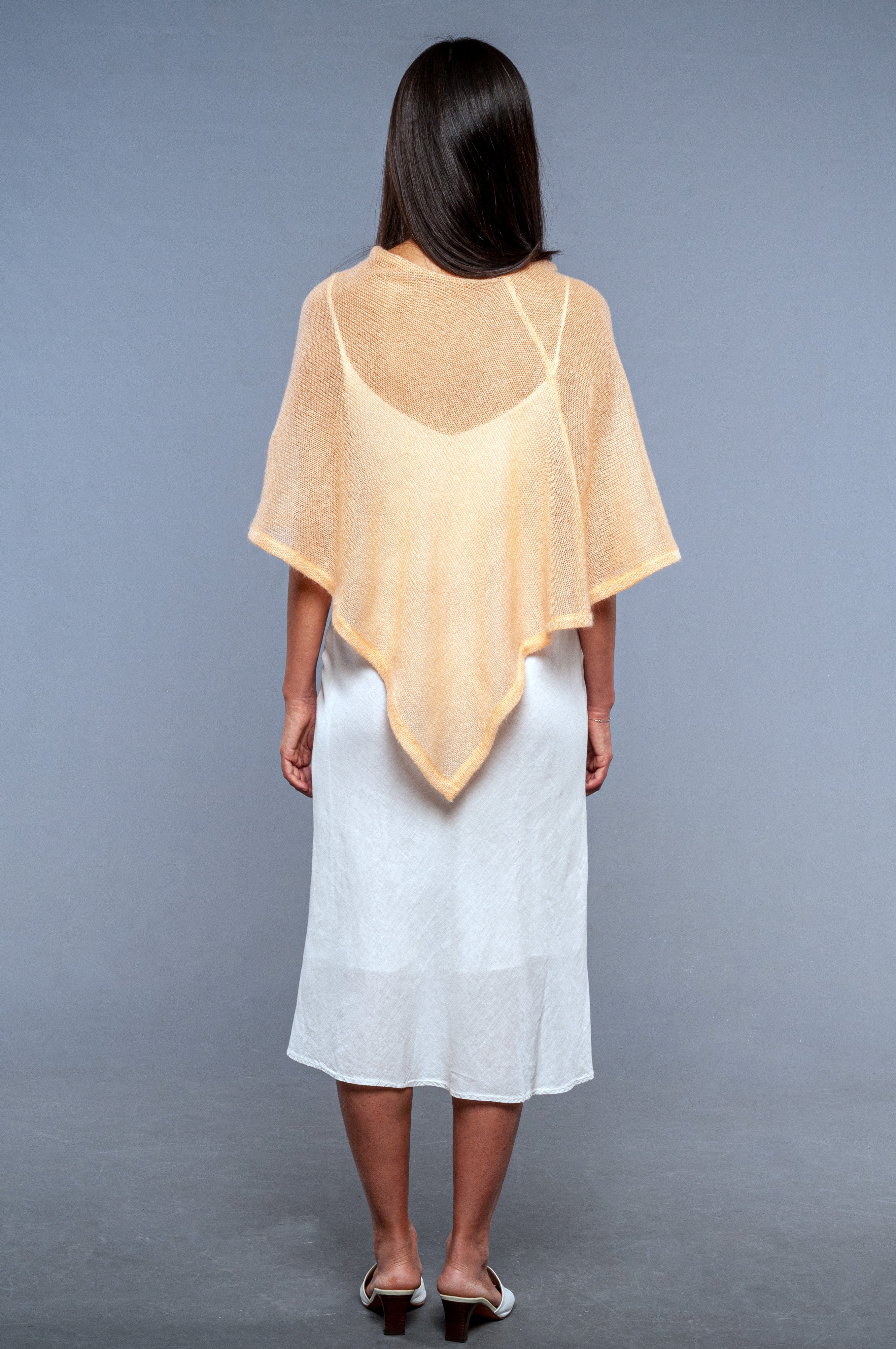 Poncho in Mohair Pesca Elegance - Mela Wedding