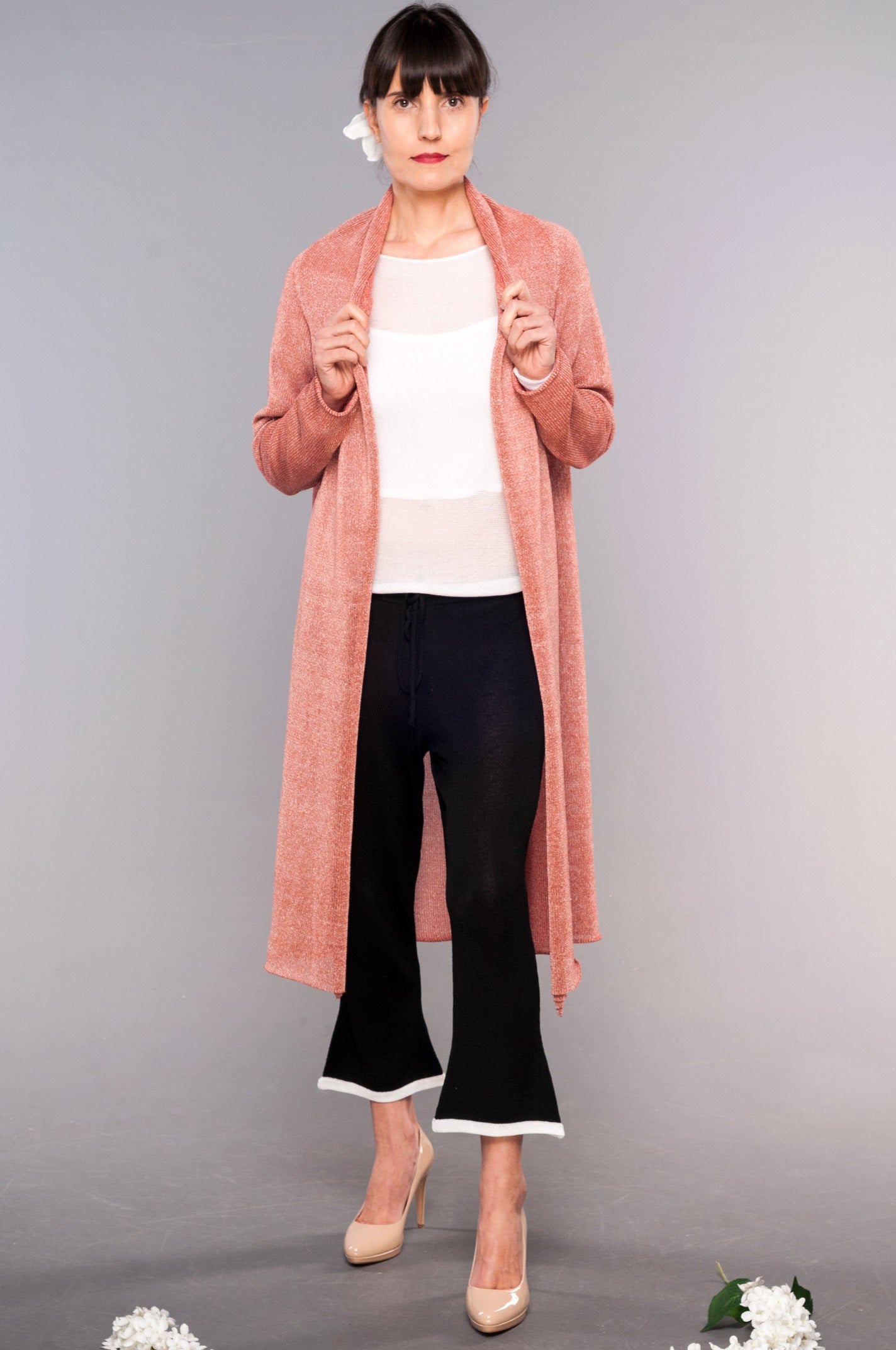 Spolverino Cardigan Lungo in Lino - Mela Wedding