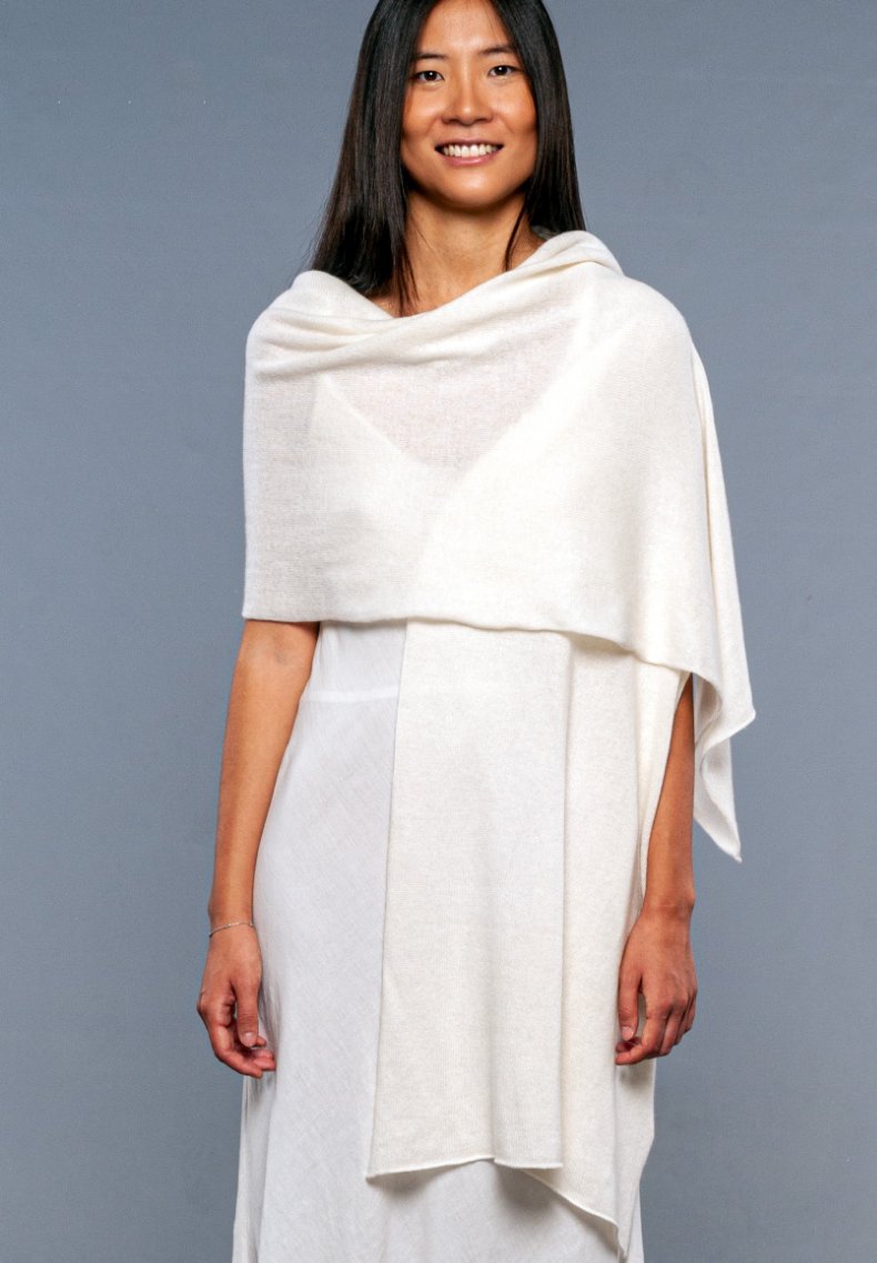 Stola Cashmere Bianco caldo o in bianco freddo - Mela Wedding