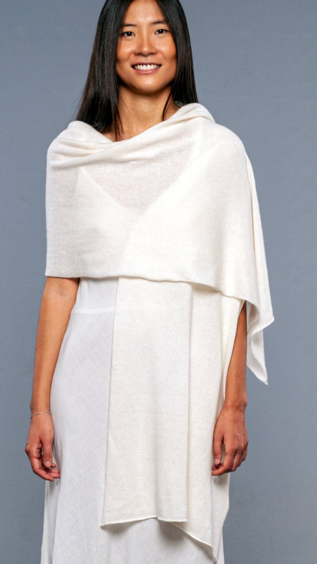 Stola Cashmere Bianco caldo o in bianco freddo - Mela Wedding