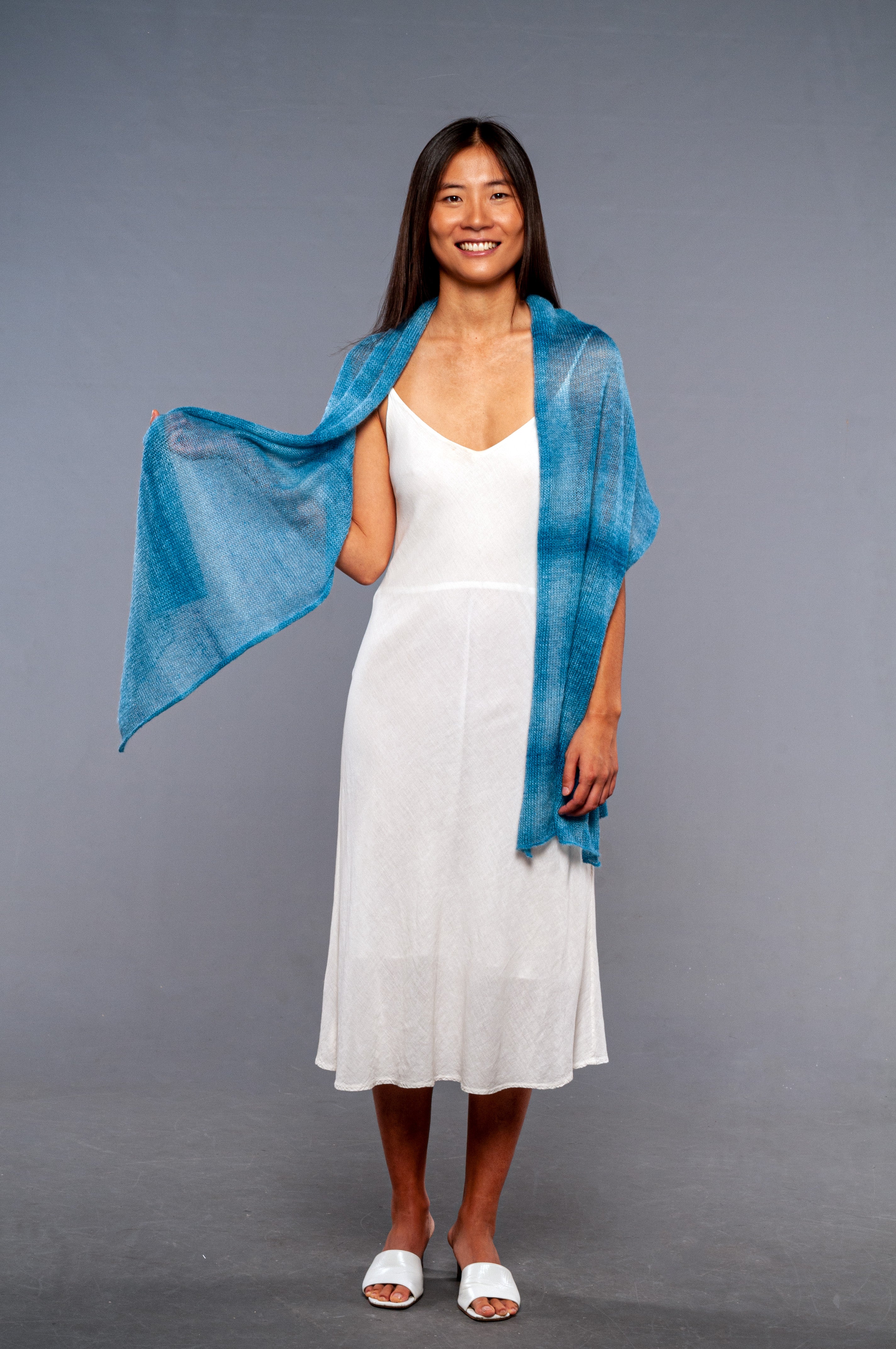 Stola Mohair Blu sfumato - Mela Wedding