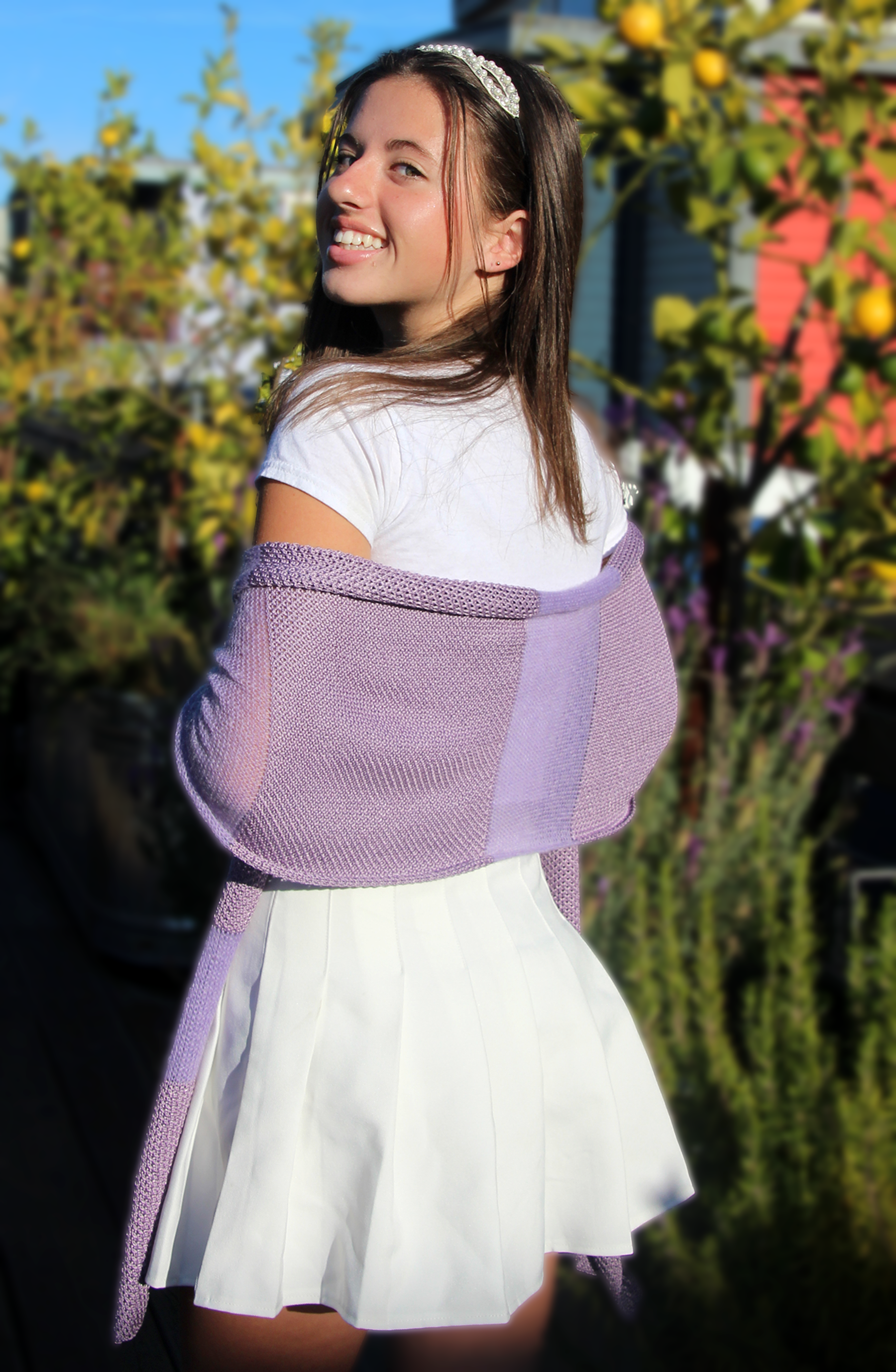 Stola Girl Mohair Viscosa Lilla - Mela Wedding