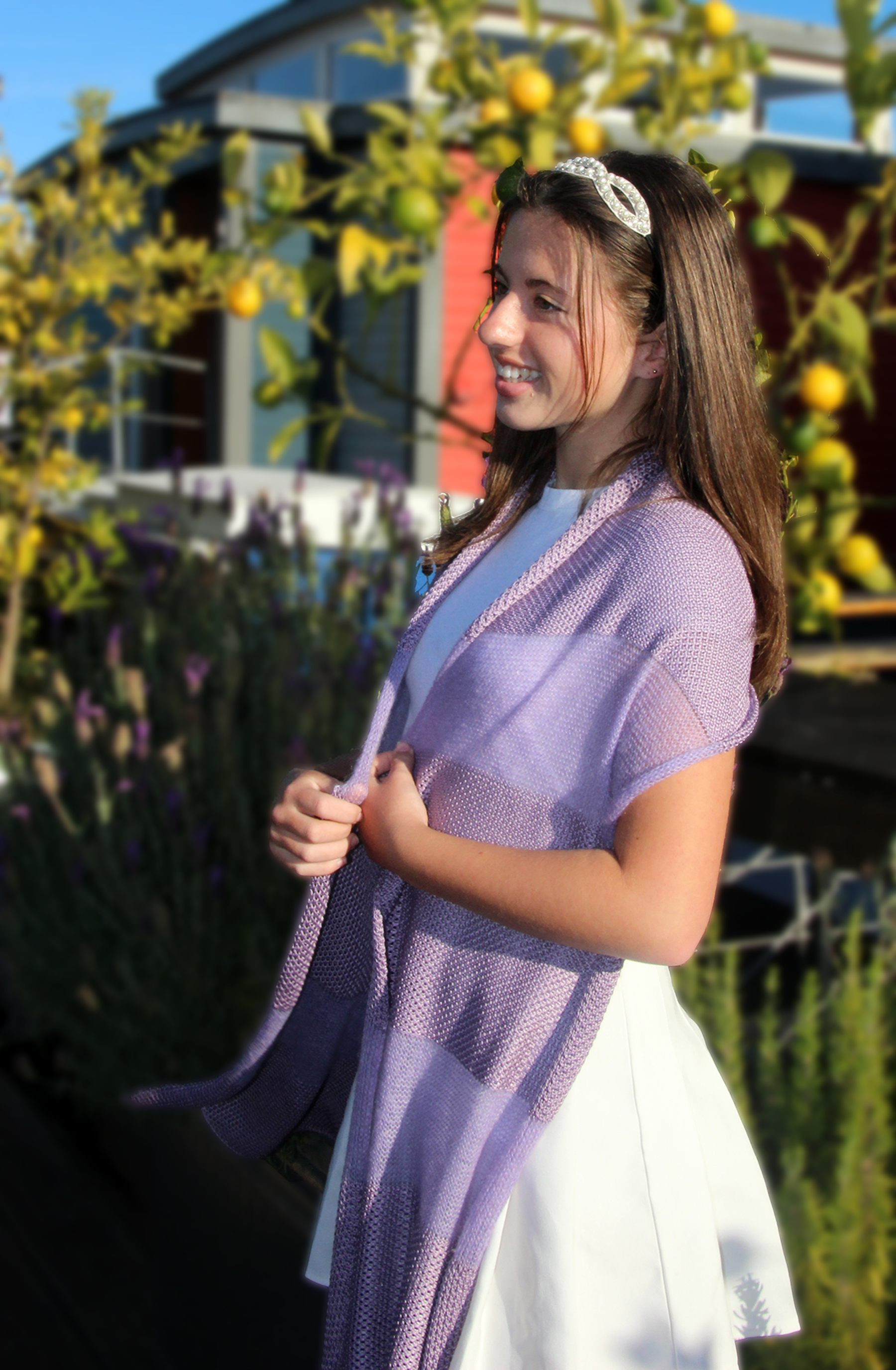 Stola Girl Mohair Viscosa Lilla - Mela Wedding