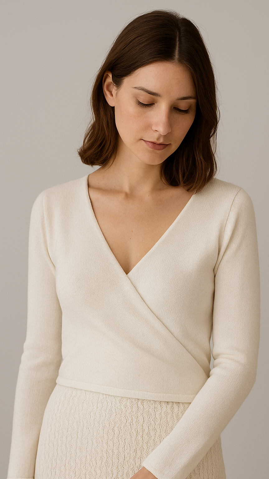 cardigan in cashmere bianco per sposa