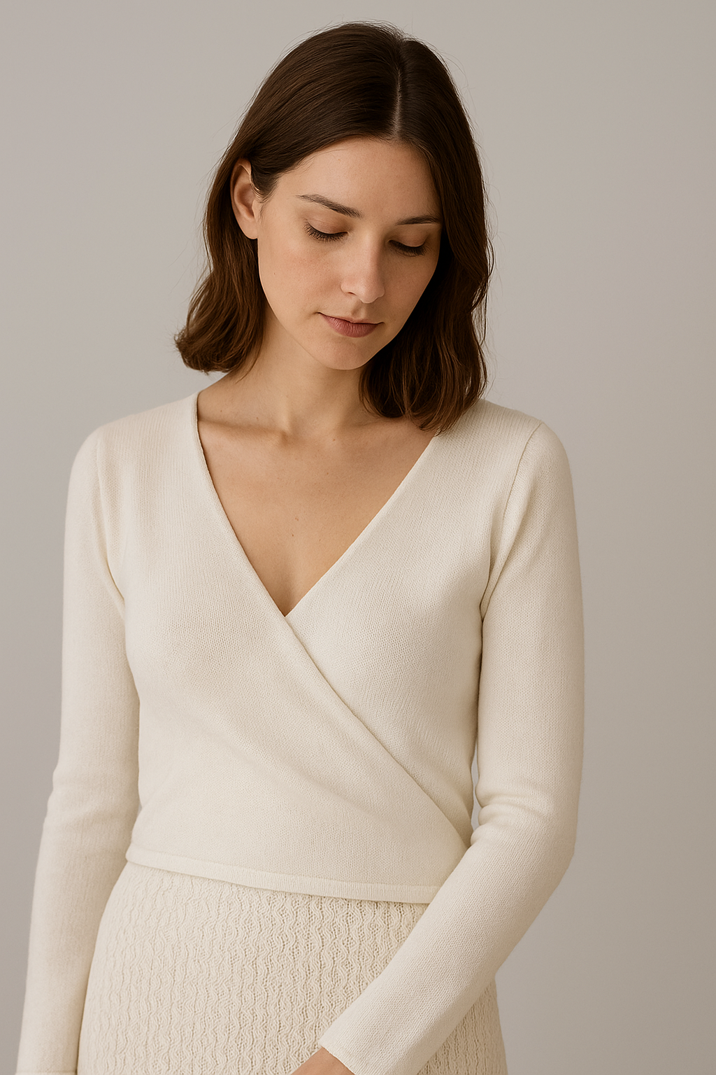 Cardigan Sposa incrocio avanti o sulla schiena in purissimo Cashmere