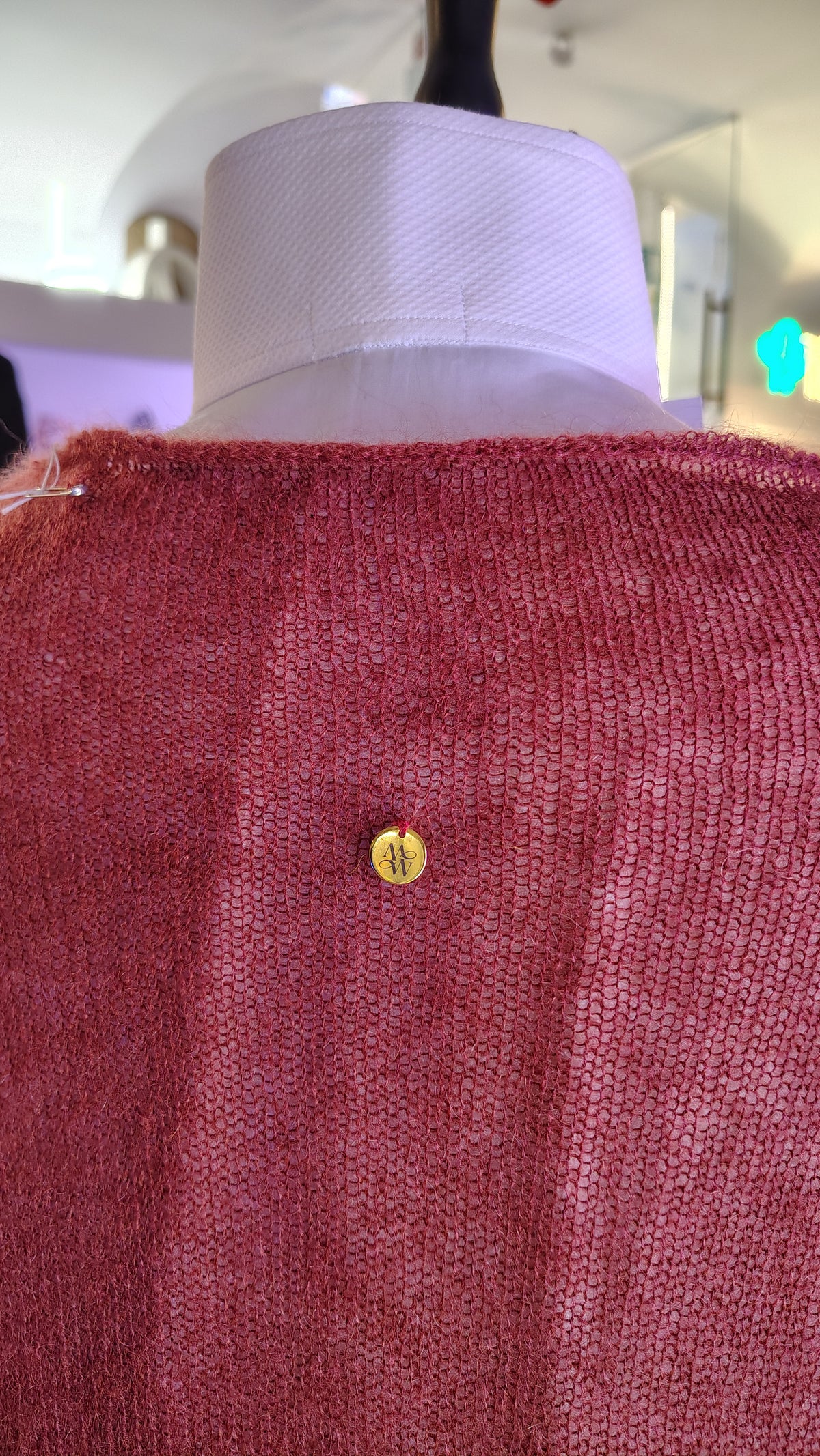 MAYA RUST | Maglia in Mohair Rosso Ruggine Artigianale – Mela Privé
