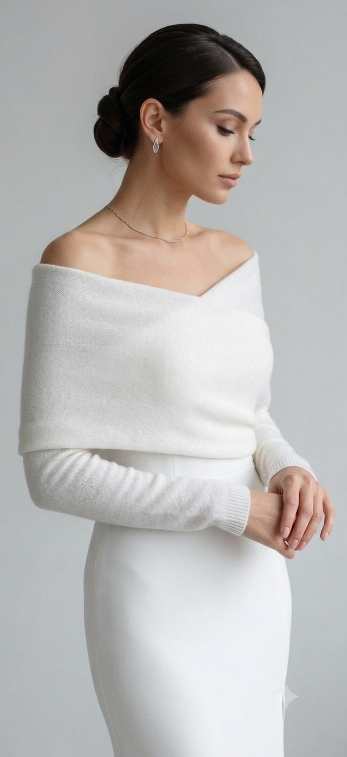 Coprispalle Incrociato in Mohair o Cashmere – Handmade Made in Italy