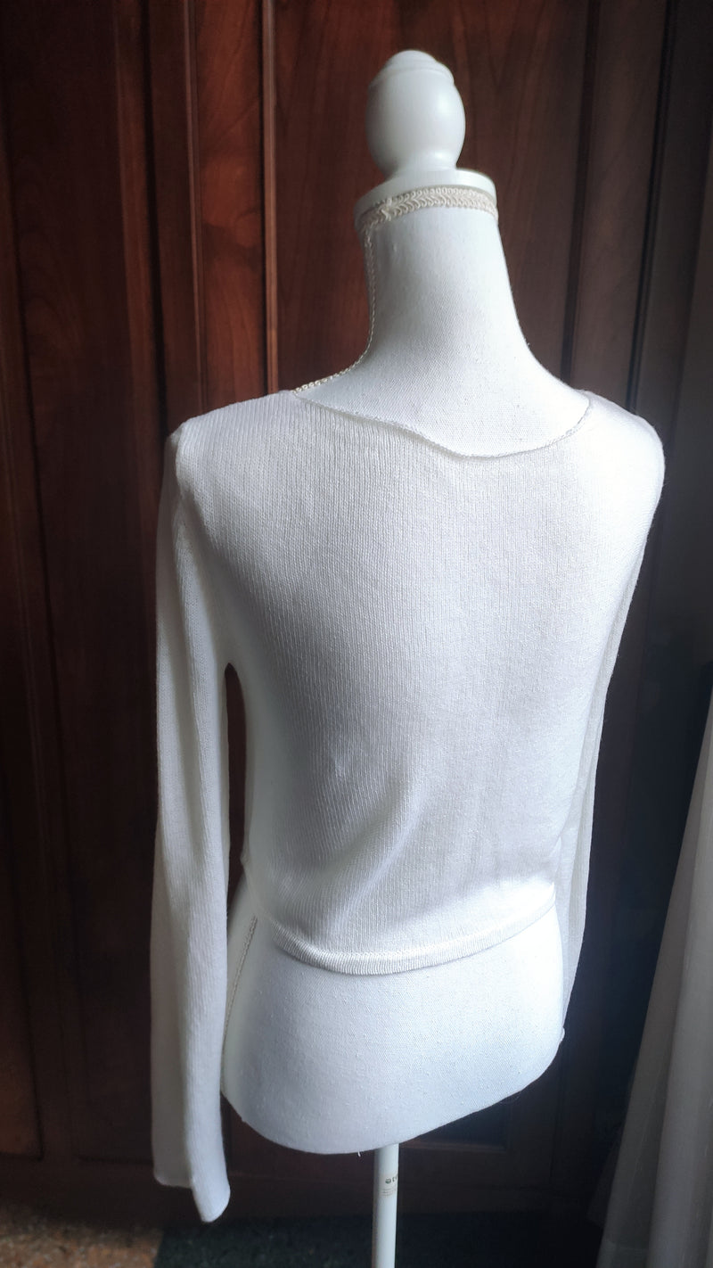 Cardigan Sposa incrocio avanti o sulla schiena in purissimo Cashmere