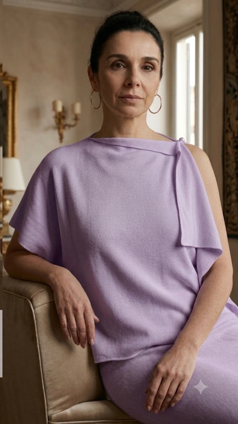 Top Monospalla in Viscosa con Perla | Maglia Elegante Artigianale Made in Italy