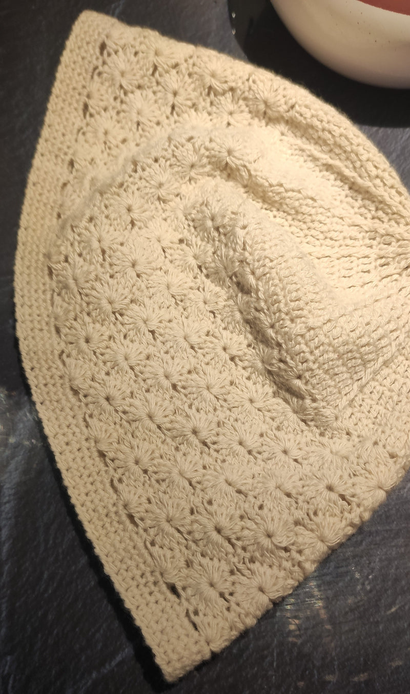 Pure Cashmere Bridal Dome Crochet Hat
