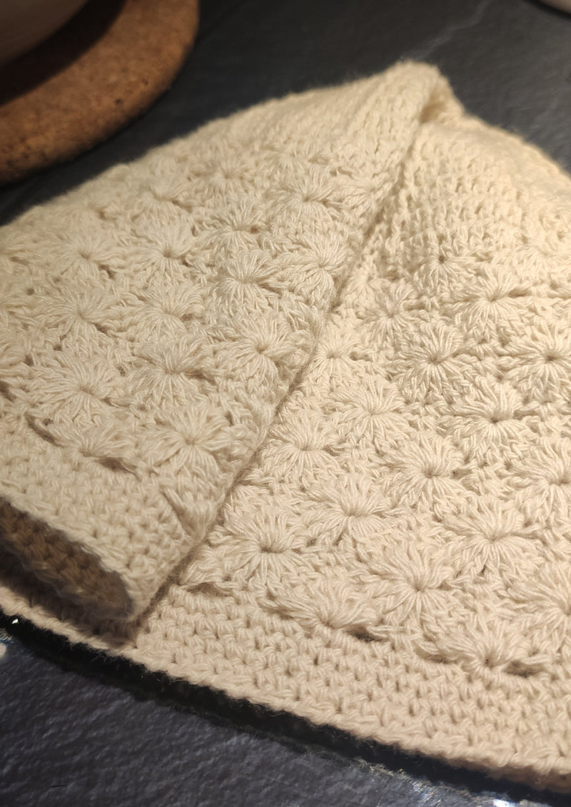 Pure Cashmere Bridal Dome Crochet Hat