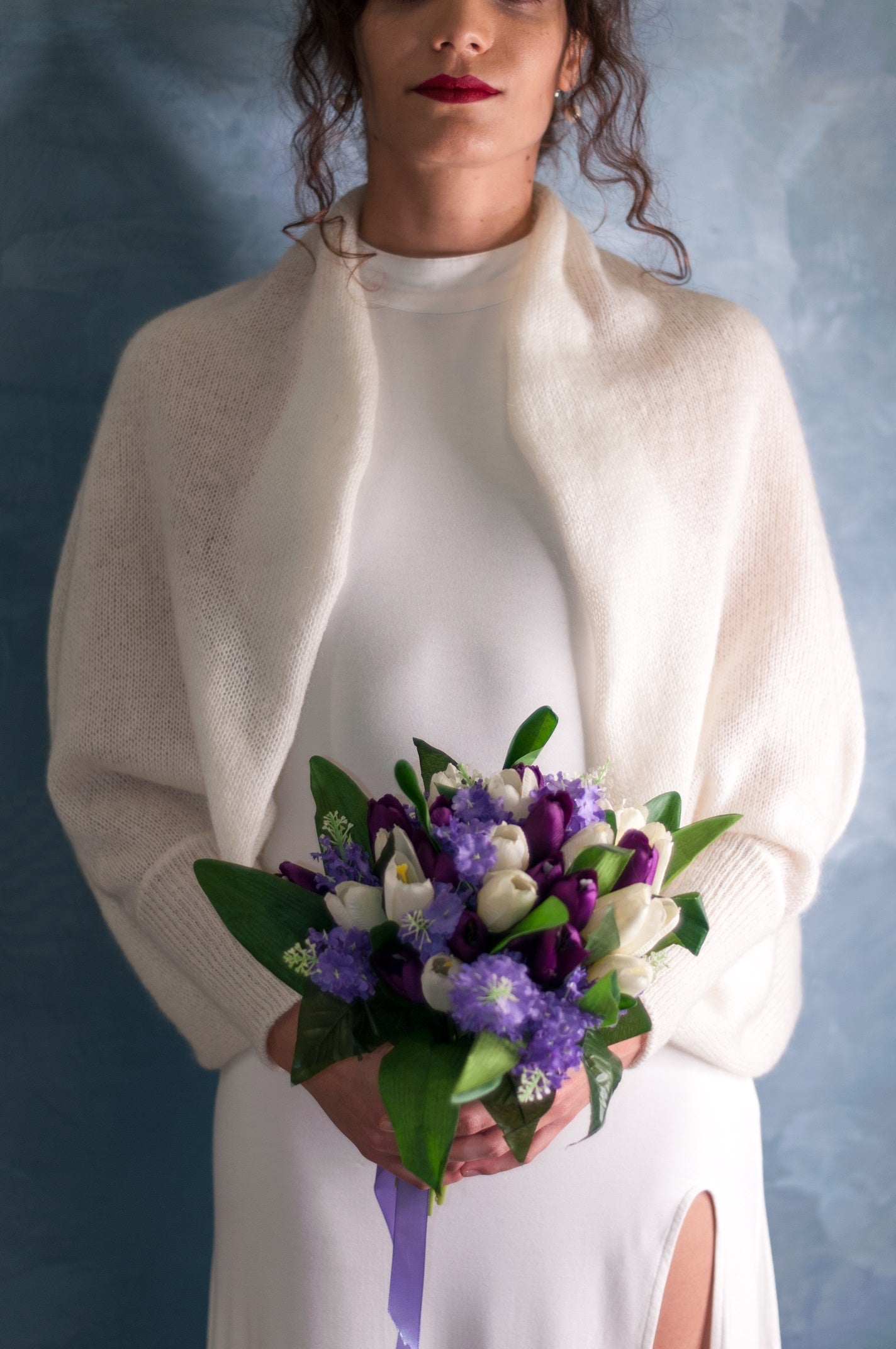 Cardigan Sposa Mohair e Seta