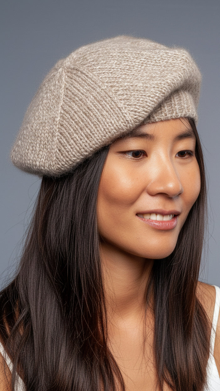 Basco in Puro Cashmere Cappello realizzato a mano - Mela Wedding