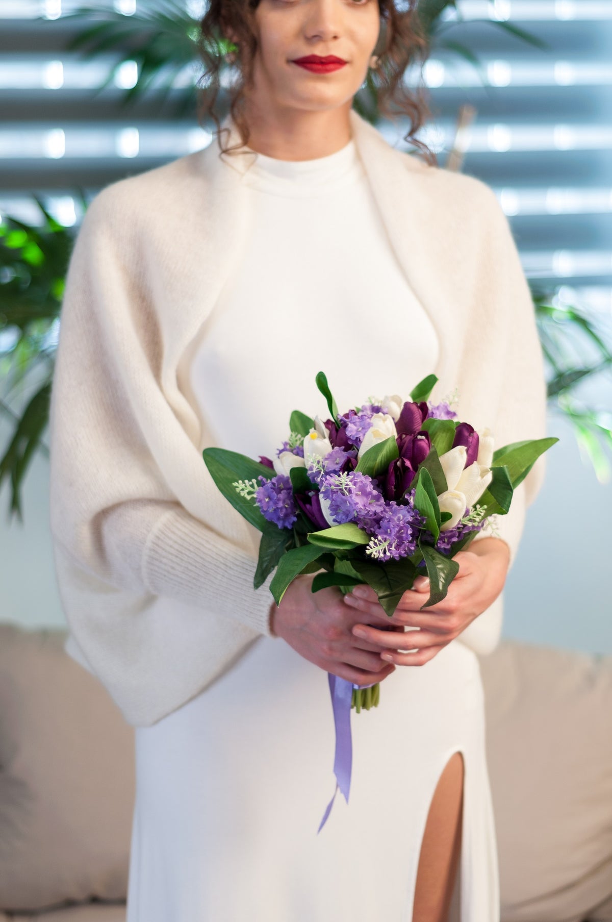 bolero Cardigan Sposa Mohair e Seta - Mela Wedding